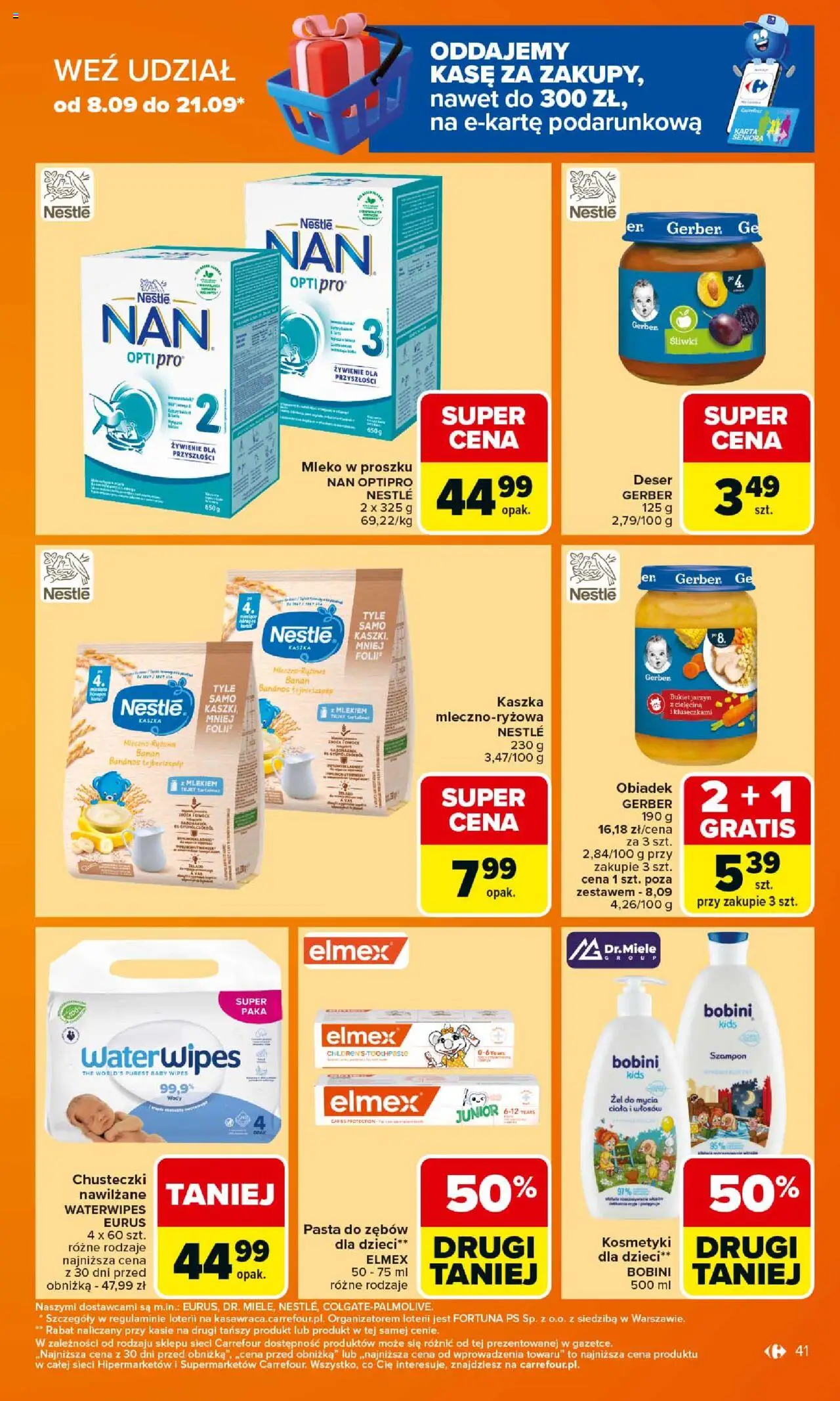 Carrefour Gazetka od 15.09.2025 | Strona: 41 | Produkty: Śliwki, Szampon, Banan, Pasta do zębów