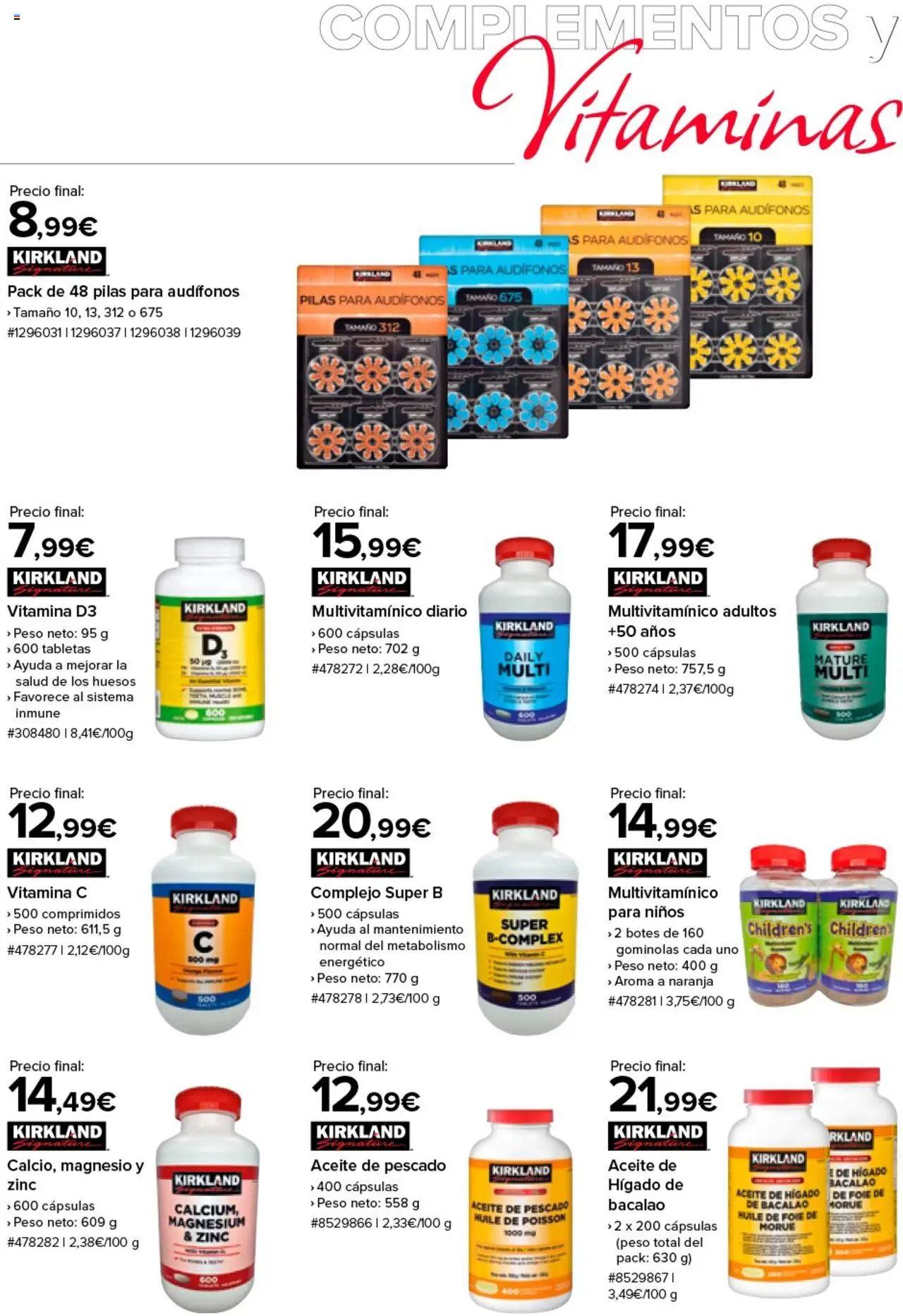 Costco catálogo │ válido desde el 15.10.2025 | Página: 4 | Productos: Aceite, Pescado, Βάση λουλουδιών, Peso