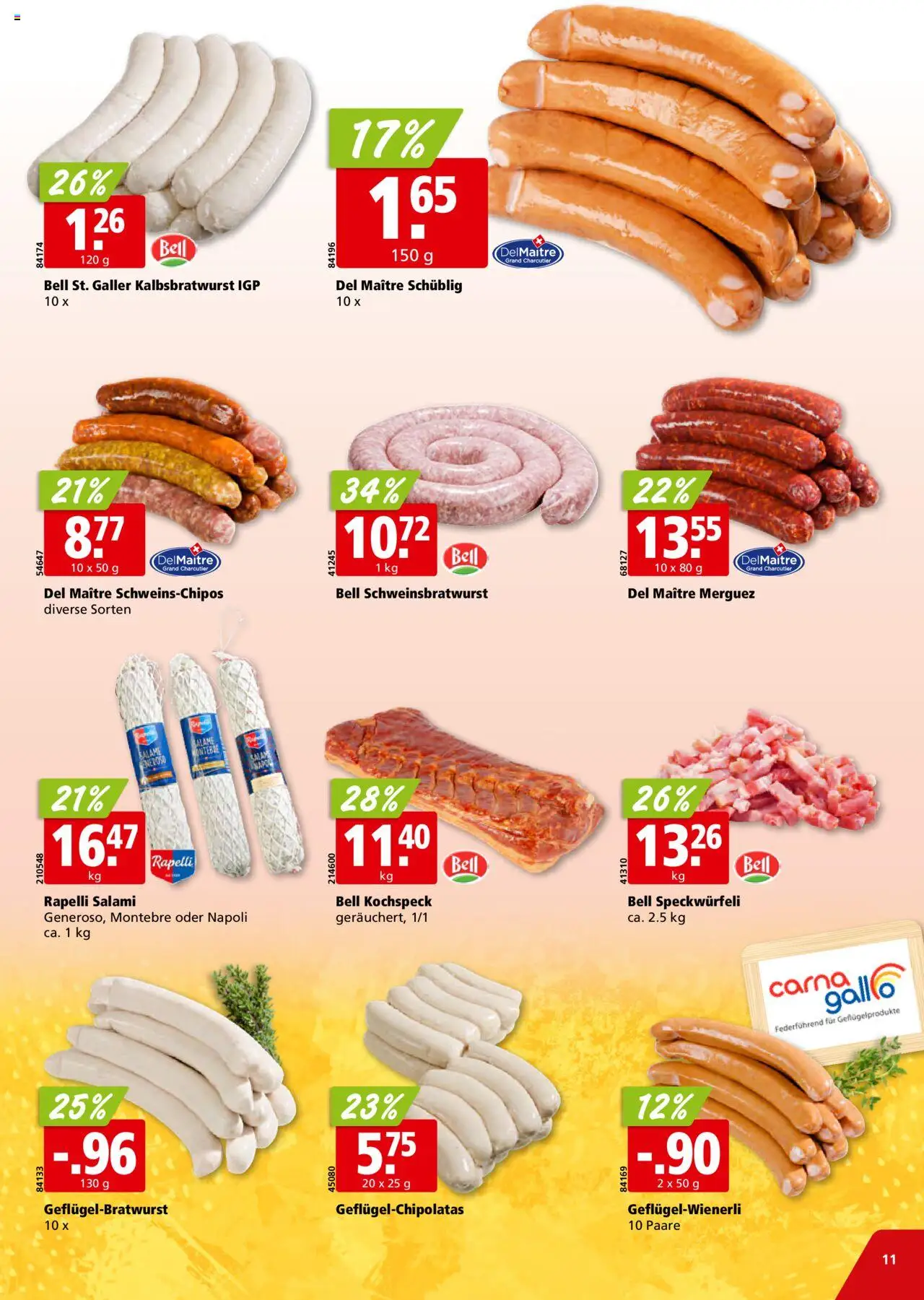 Aligro Aktionen - Chavannes, Matran, Genf, Sitten ab 02.06.2025 | Seite: 11 | Produkte: Salami