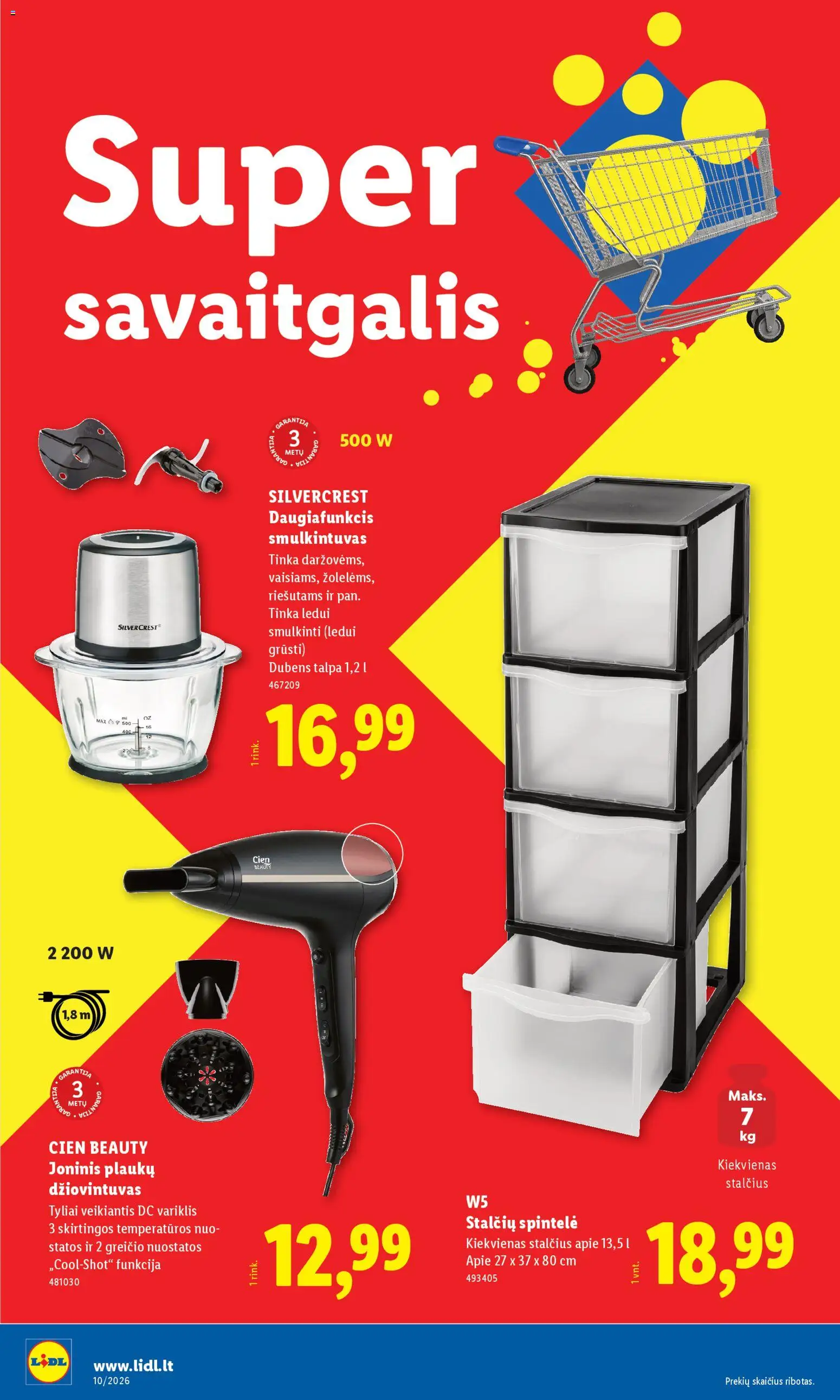 LIDL akcijos nuo 02.03.2026 | Puslapis: 30 | Prekių: Spintelė, Smulkintuvas