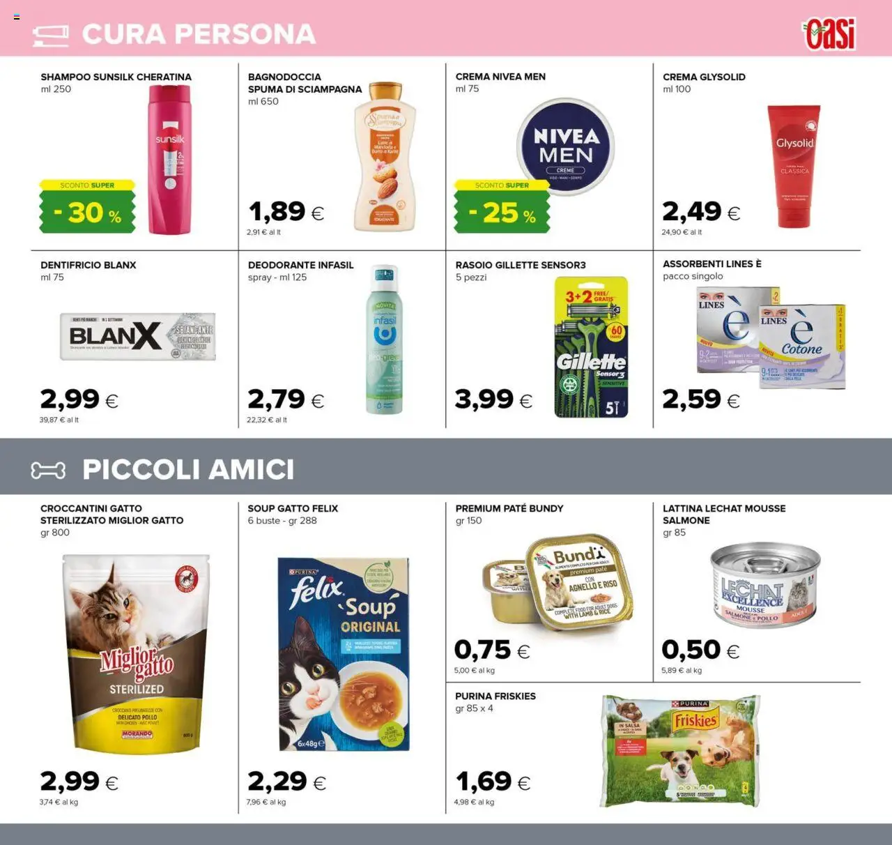 Volantino Oasi del 25.09.2025 | Pagina: 17 | Prodotti: Deodorante, Dentifricio, Salsa, Agnello