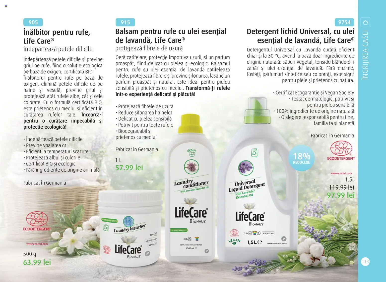 Noul catalog Life Care – valabil de la 01.04.2026 | Pagină: 115 | Produse: Şerit ödül, Parfum, Balsam, Detergent