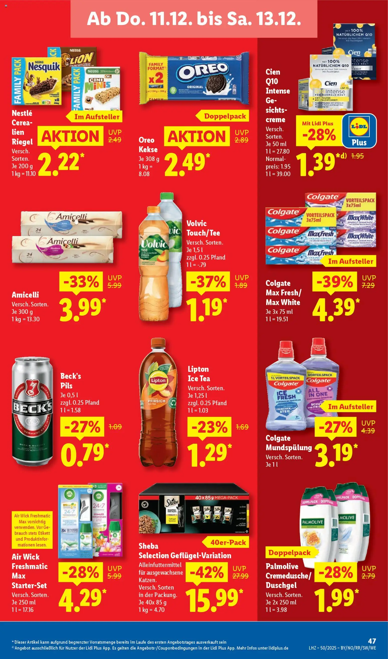Lidl Prospekt Krefeld – gültig ab 08.12.2025 | Seite: 67 | Produkte: Nesquik, Pils, Creme, Pfirsich