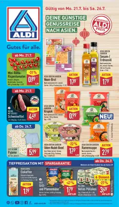 Aldi Prospekt 	 gültig ab dem 21.07.2025