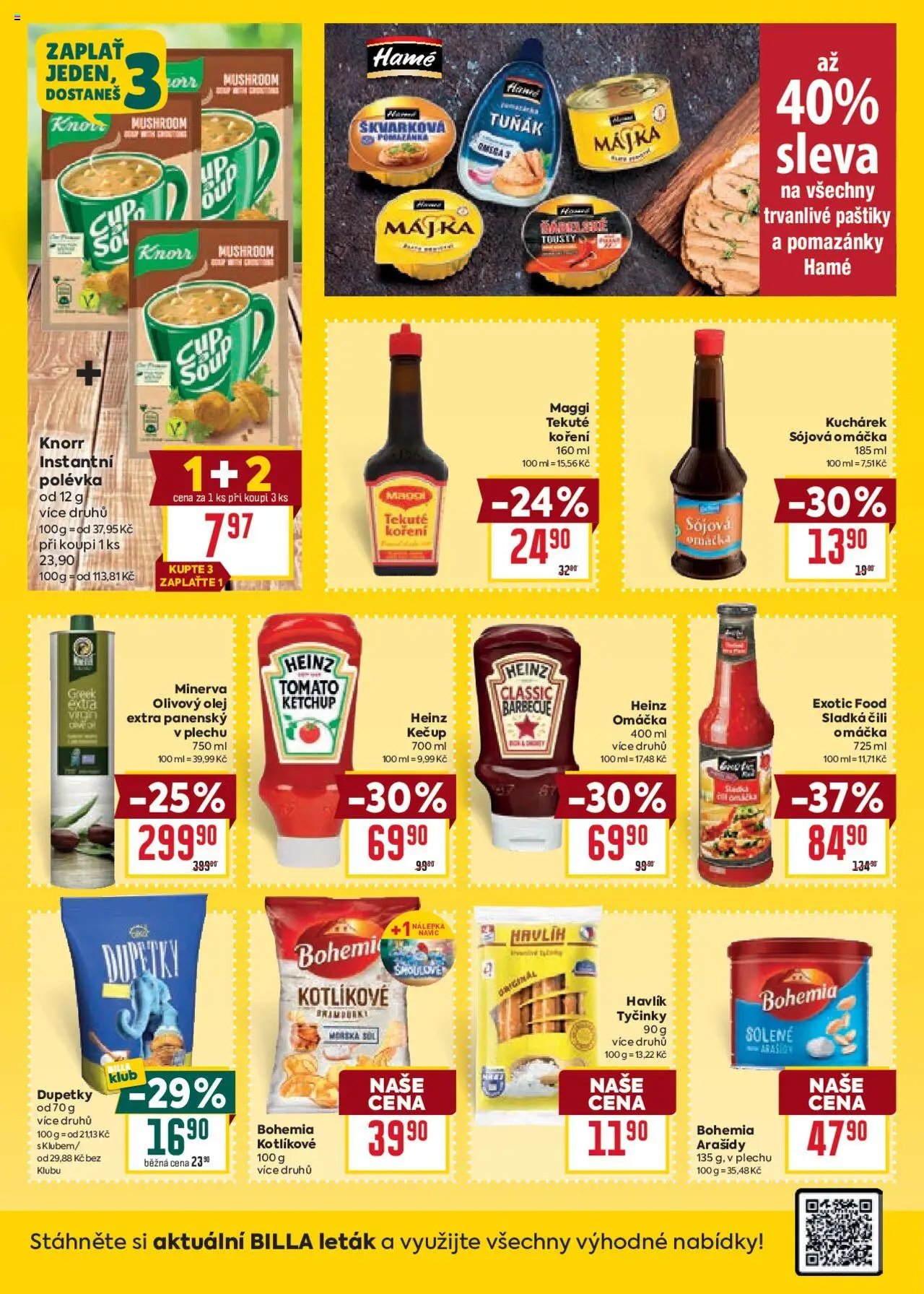 Billa Velký leták od 22.10.2025 | Strana: 30 | Produkty: Tuňák, Olej, Knorr, Koření