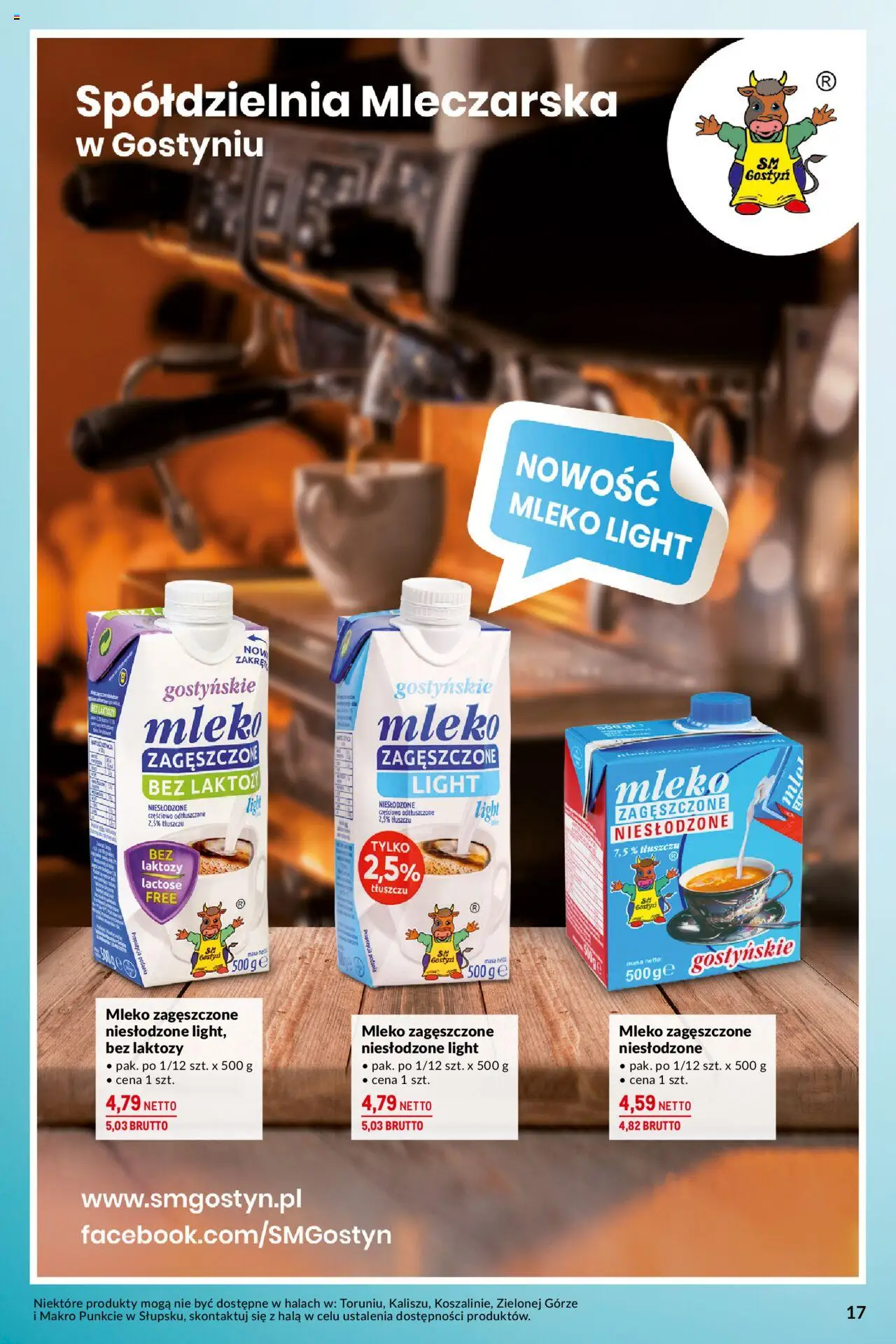 Makro Gazetka - Na uroczyste okazje od 13.05.2025 | Strona: 17 | Produkty: Mleko zagęszczone niesłodzone, Bez laktozy, Mleko