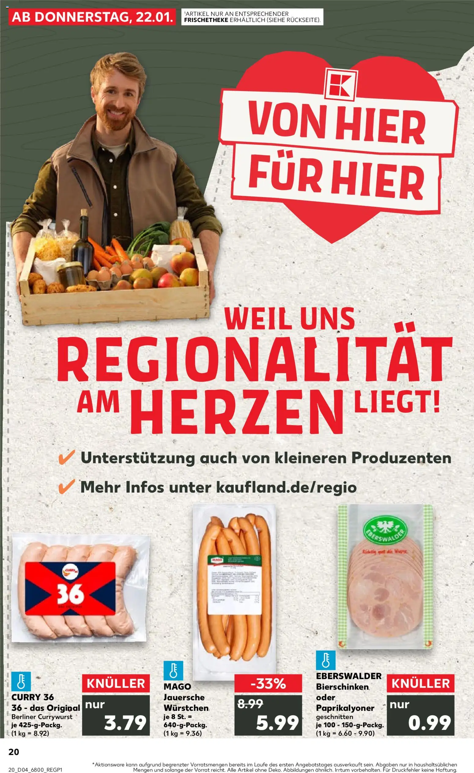 Kaufland prospekt Berlin	 – gültig ab 25.01.2026 | Seite: 20 | Produkte: Berliner