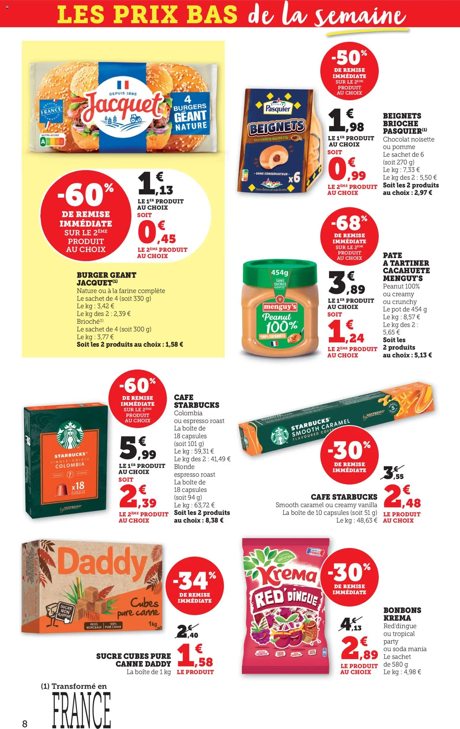 {H1} | Page: 8 | Produits: Pomme, Farine, Café, Bonbons