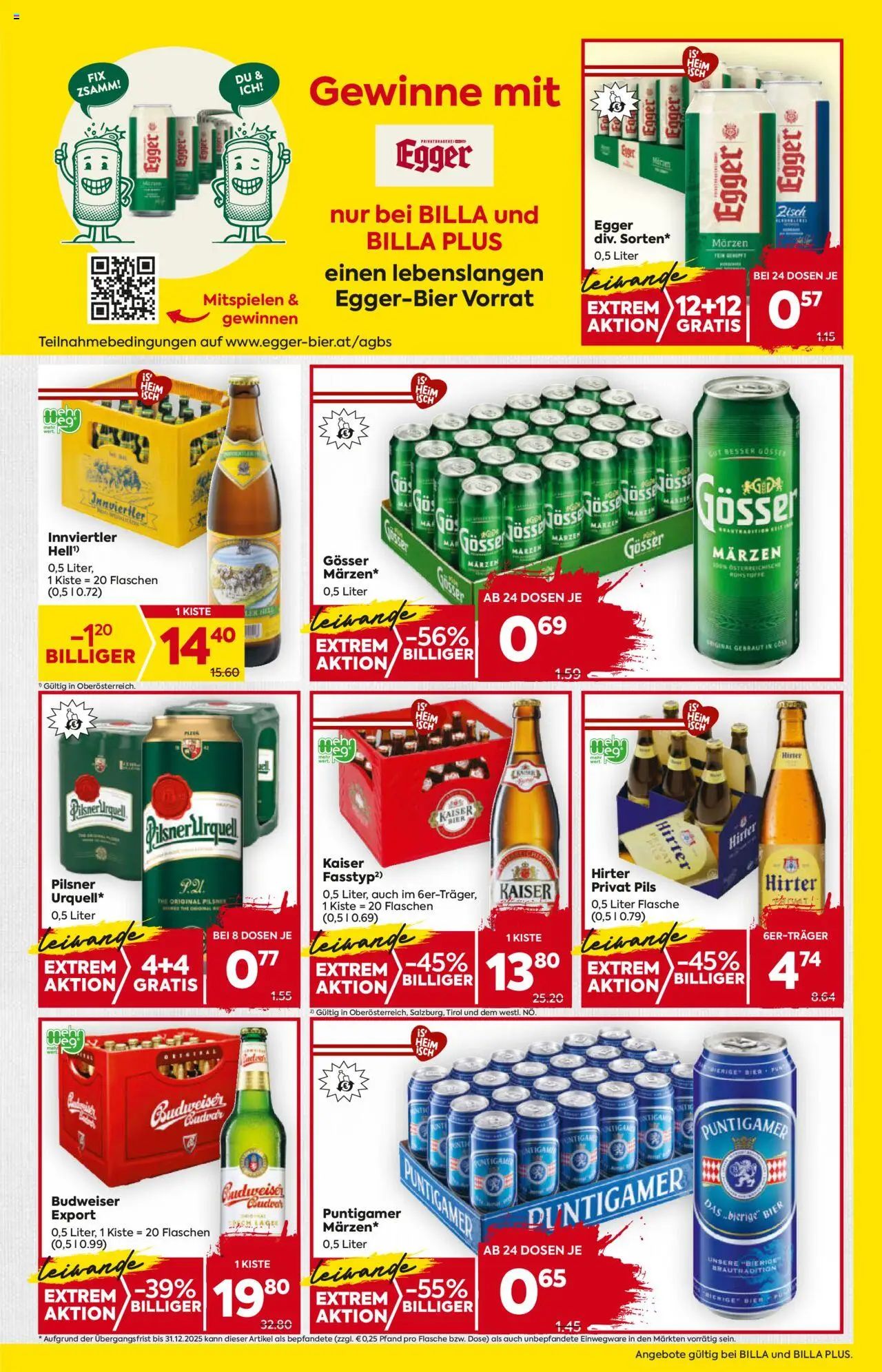 Billa Flugblatt - Oberösterreich gültig ab 02.10.2025 | Seite: 15 | Produkte: Bier