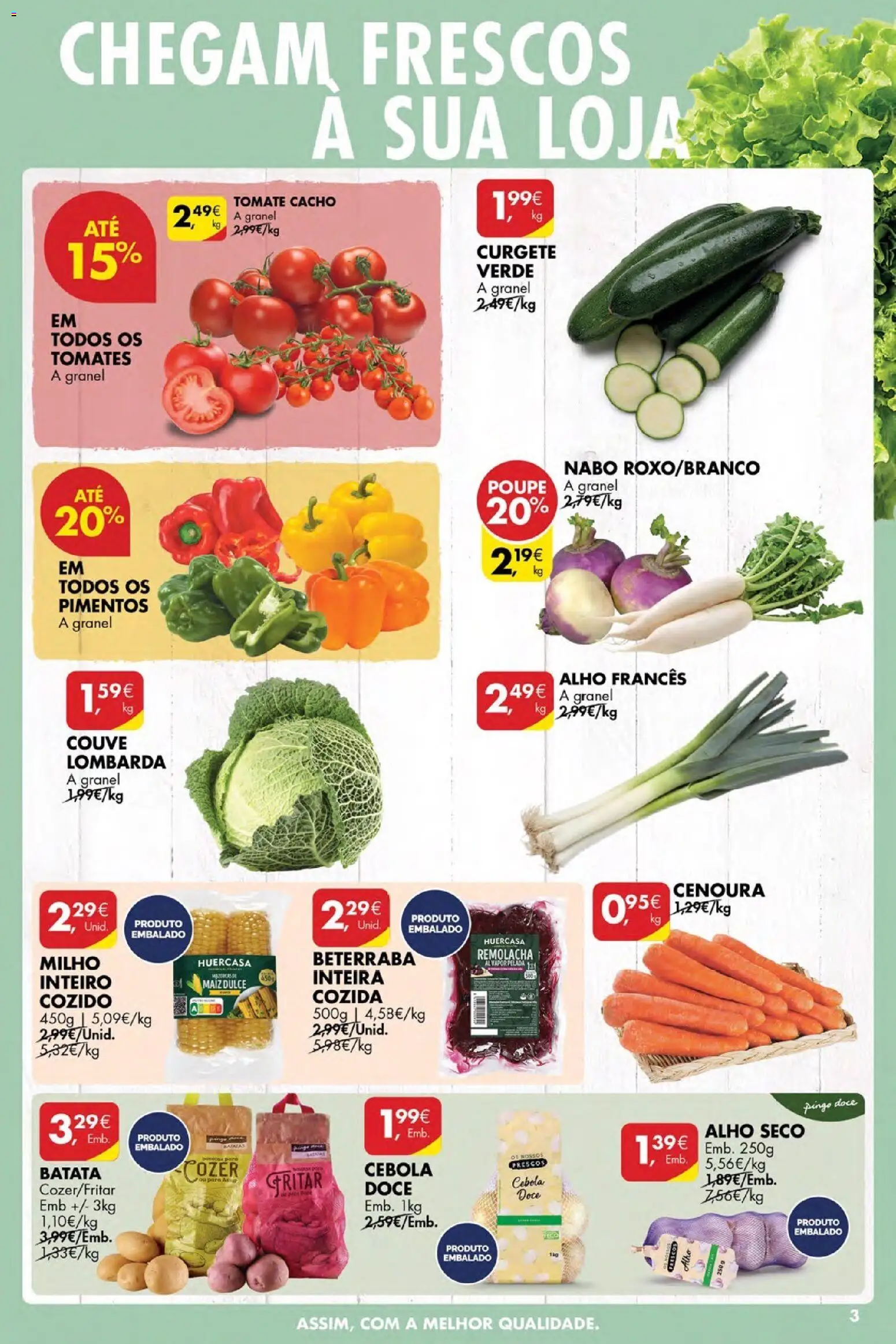 Pingo Doce Poupe Esta Semana Açores │ válido de 12.02.2026 | Página: 3 | Produtos: Cebola, Tomates, Cenoura, Couve
