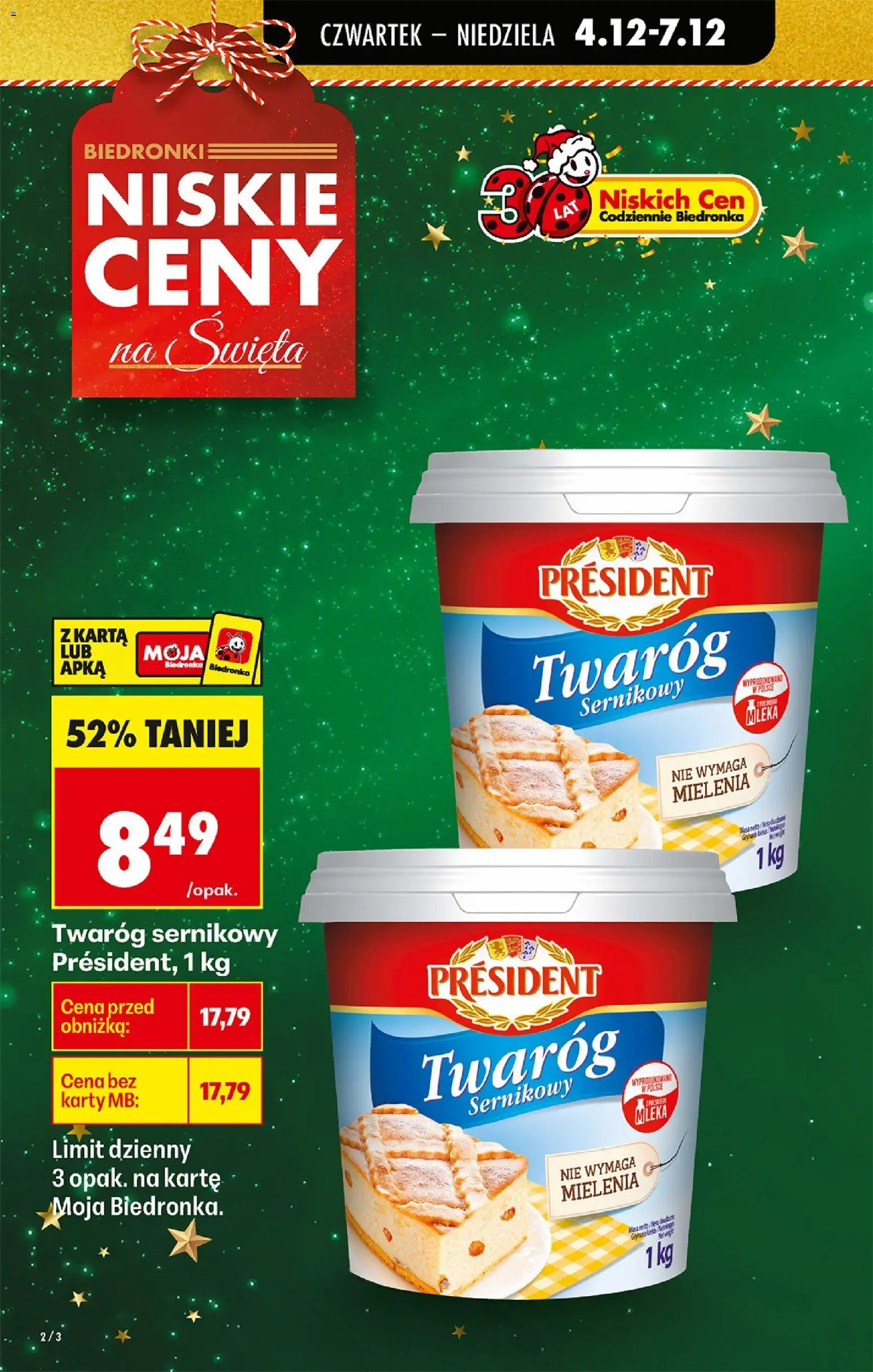 Biedronka gazetka - Oferta w tym tygodniu od 04.12.2025 | Strona: 4 | Produkty: Karta, Mleka, Twaróg