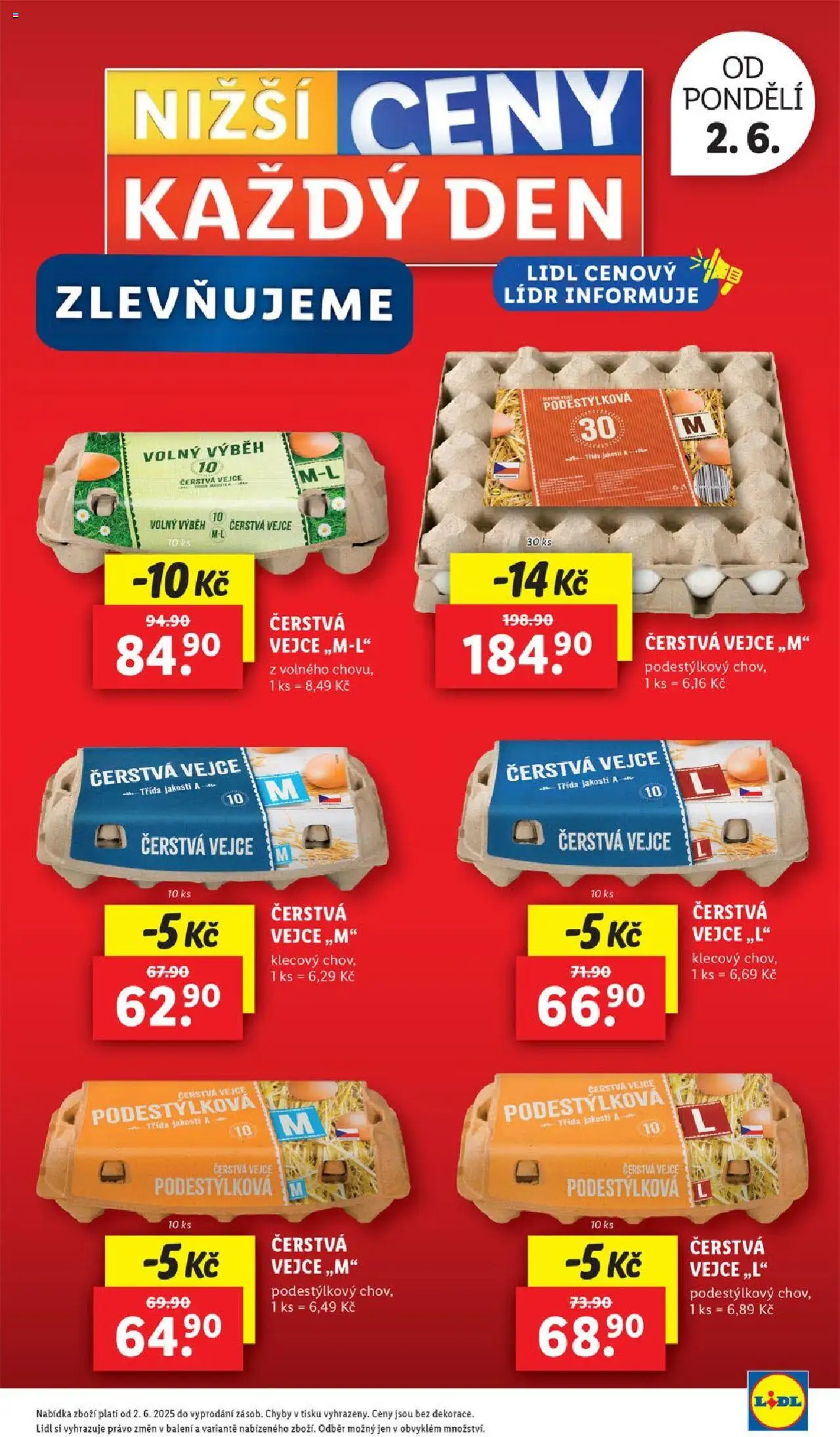Lidl leták od 09.06.2025 | Strana: 45 | Produkty: Vejce