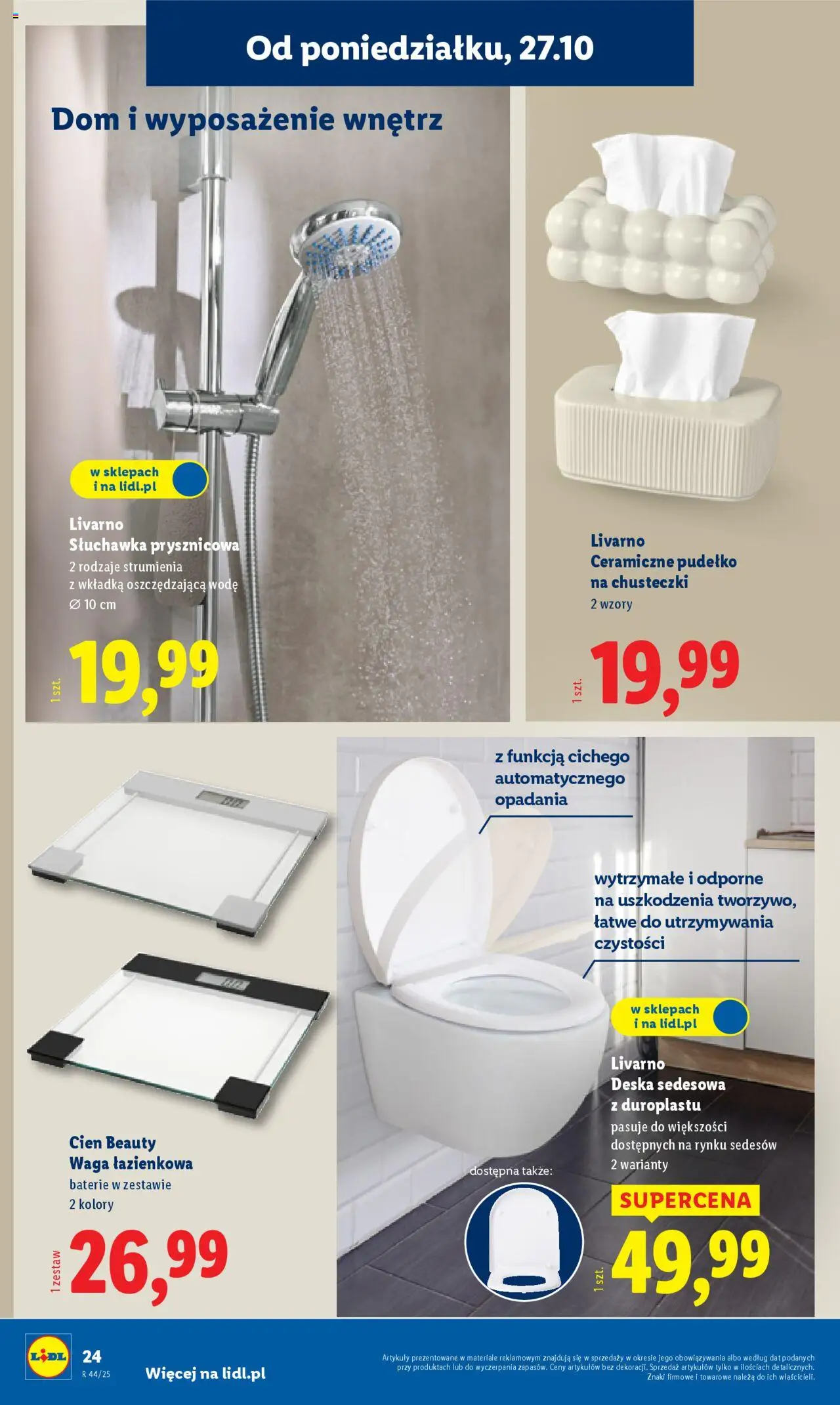 Lidl Katalog od 27.10.2025 | Strona: 28 | Produkty: Waga, Baterie, Pudełko, Waga łazienkowa