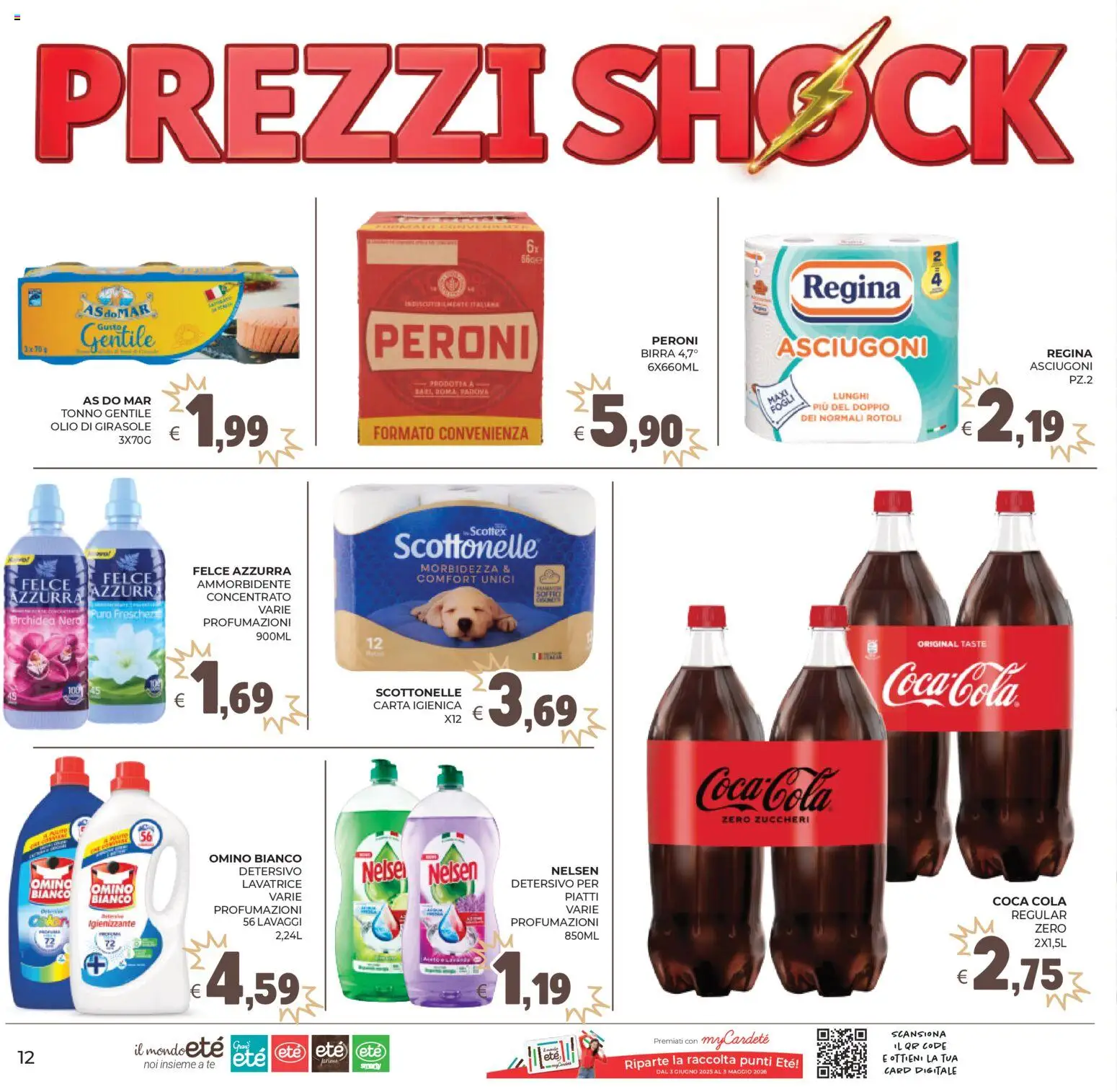 Volantino Eté del 24.03.2026 | Pagina: 12 | Prodotti: Ammorbidente, Olio, Lavatrice, Olio di girasole