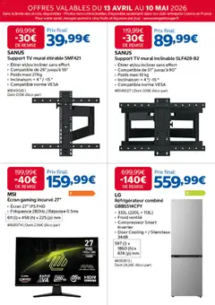 Costco - Prévisualisation de Costco catalogue valide à partir de 13.04.2026 | Page: 15 | Produits: Réfrigérateur, Poids, Compresseur