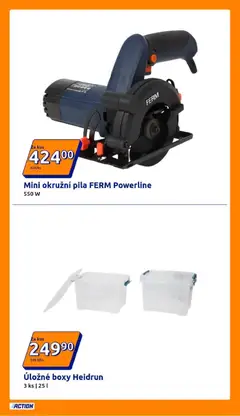 Náhled letáku Action leták od 18.03.2026 | Strana: 27 | Produkty: Okružní pila, Pila, Úložné boxy