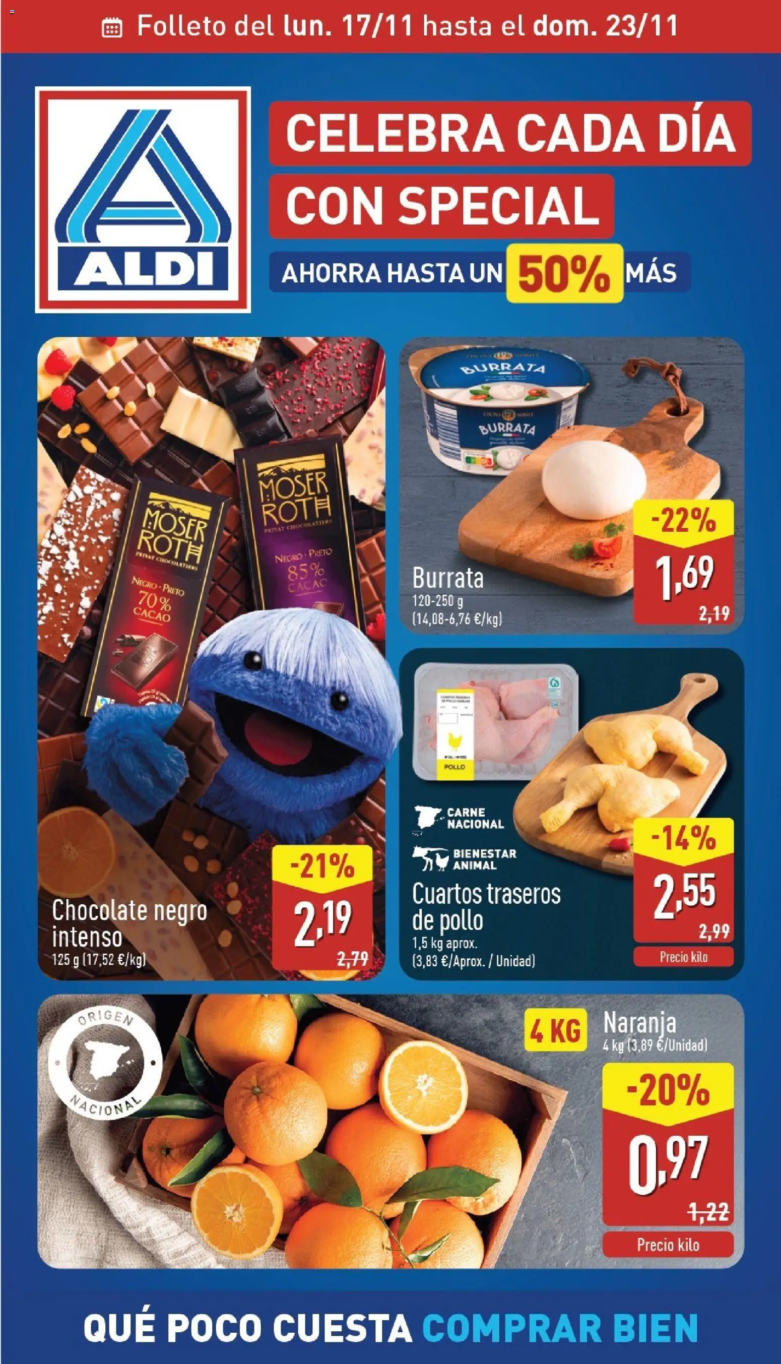 Aldi folleto Baleares │ válido desde el 17.11.2025 | Página: 1 | Productos: Chocolate, Φρυγανιές σικάλεως