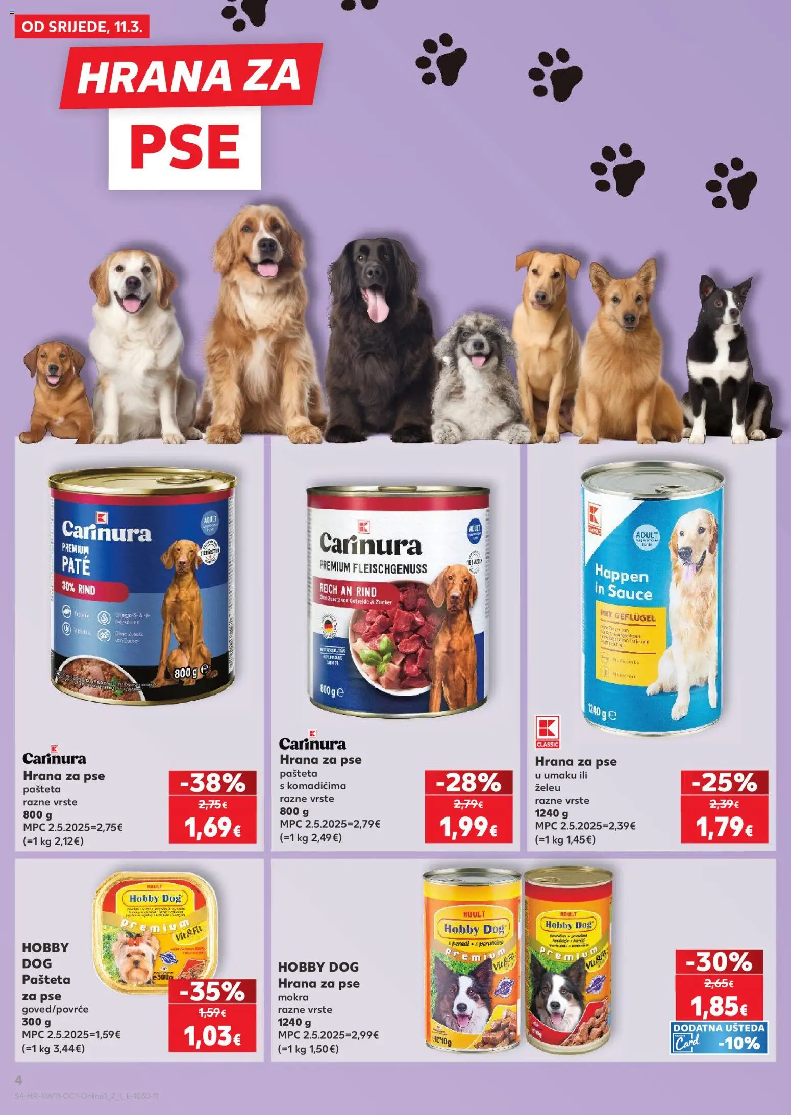 Kaufland katalog | vrijedi od 11.03.2026 | Stranica: 4 | Proizvodi: Hrana za pse, Pašteta