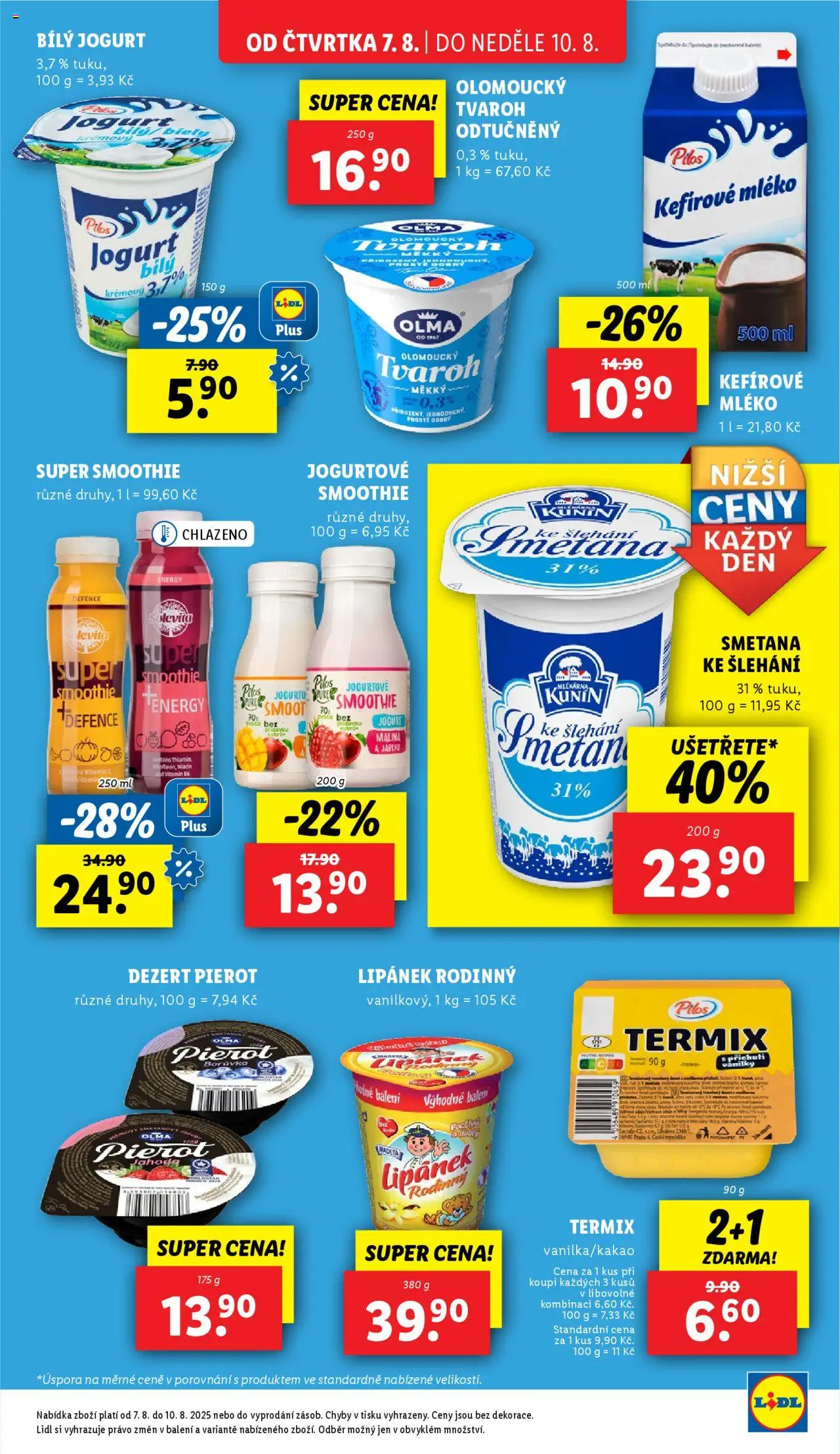 Lidl leták od 07.08.2025 | Strana: 13 | Produkty: Lipánek, Mléko, Jogurt, Tvaroh odtučněný