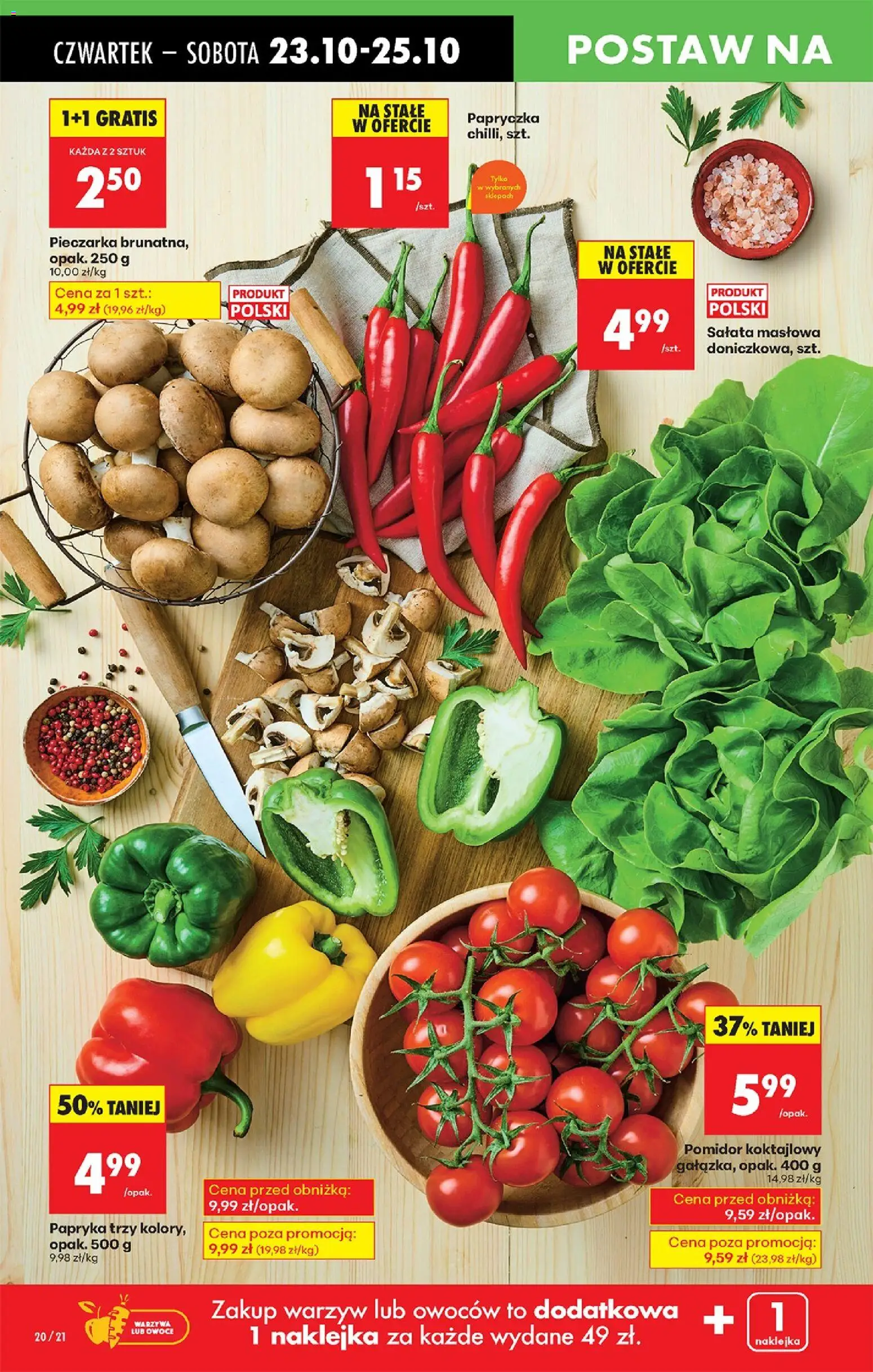 Biedronka gazetka - Oferta w tym tygodniu od 23.10.2025 | Strona: 24 | Produkty: Bell, Papryka, Warzywa, Owoce