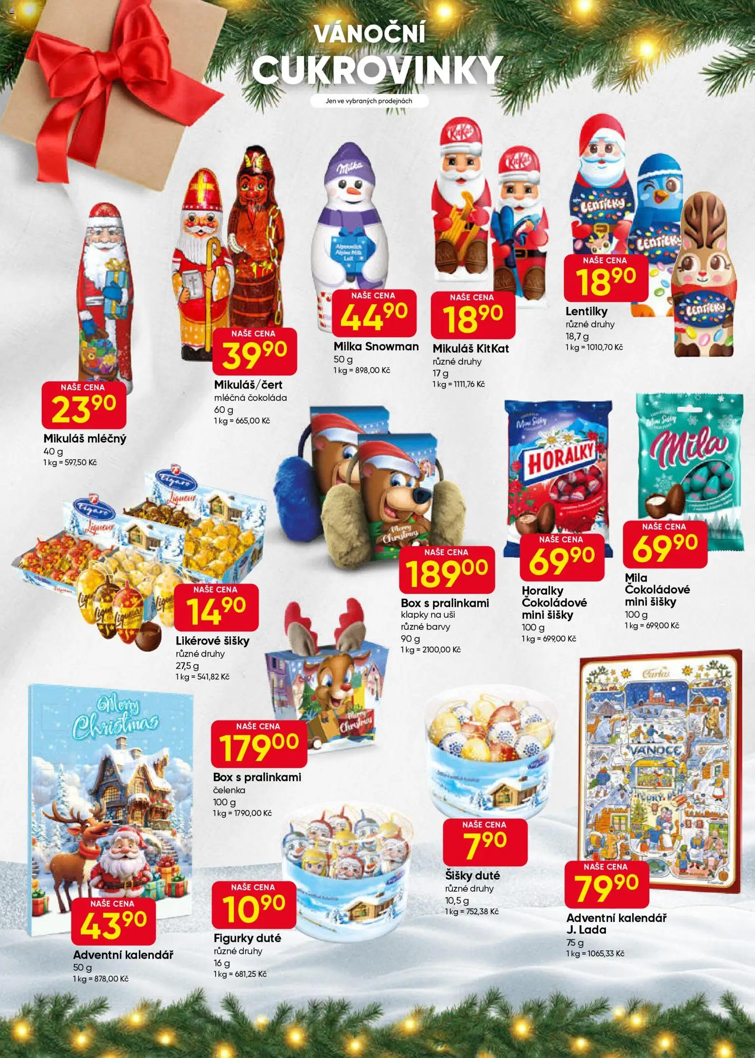 Hruška leták od 19.11.2025 | Strana: 10 | Produkty: Box, Čokoláda, Figurky, Lentilky