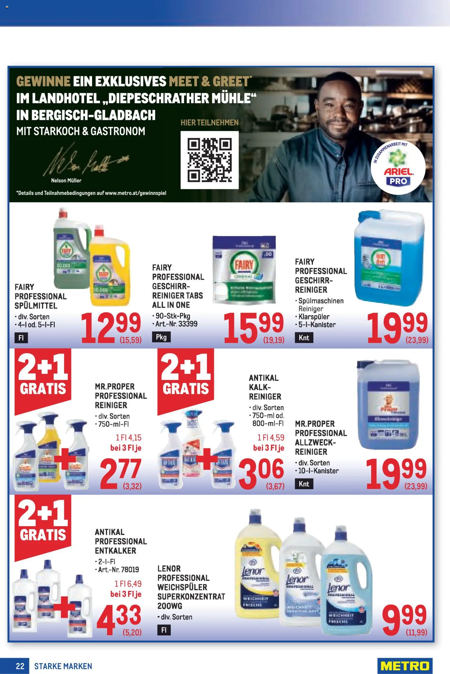 Metro Starke Marken gültig ab 19.02.2026 | Seite: 22 | Produkte: Klarspüler, Mühle, Weichspüler