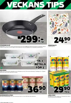 Coop Daglivs reklamblad aktuell från 25.08.2025 | Sida: 11 | Produkter: Bordstablett, Öl, Matlåda, Stekpanna