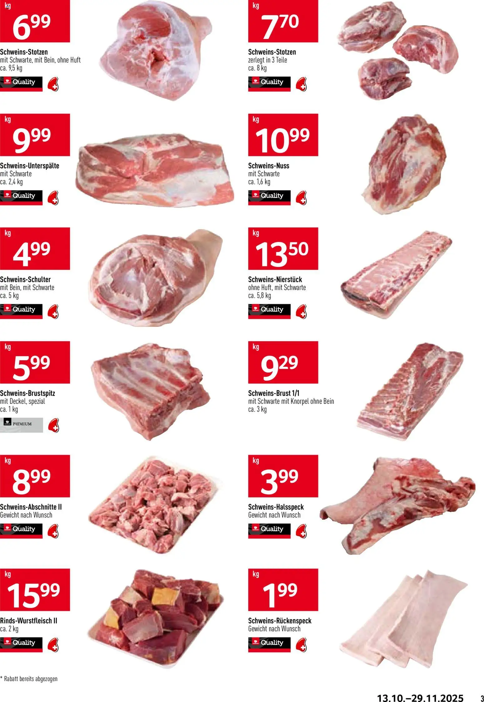 Prodega Aktionen Trockenfleisch-Produktion – gültig ab 13.10.2025 | Seite: 3 | Produkte: Gewicht