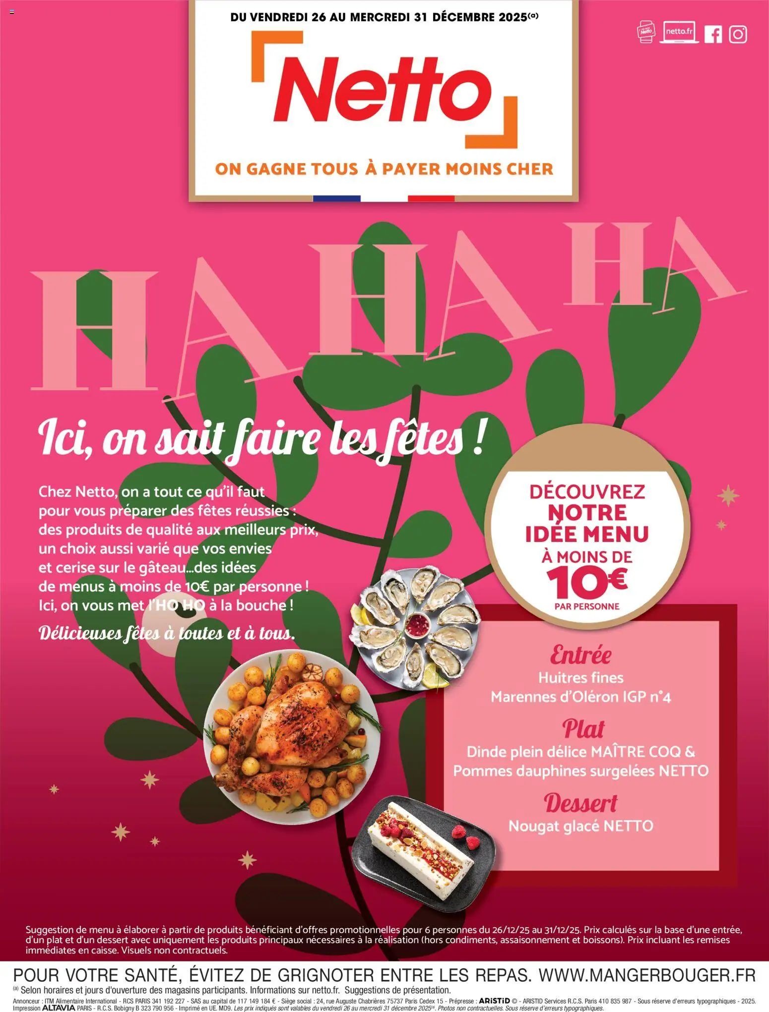 {H1} | Page: 1 | Produits: Base, Nougat, Huîtres fines, Huîtres