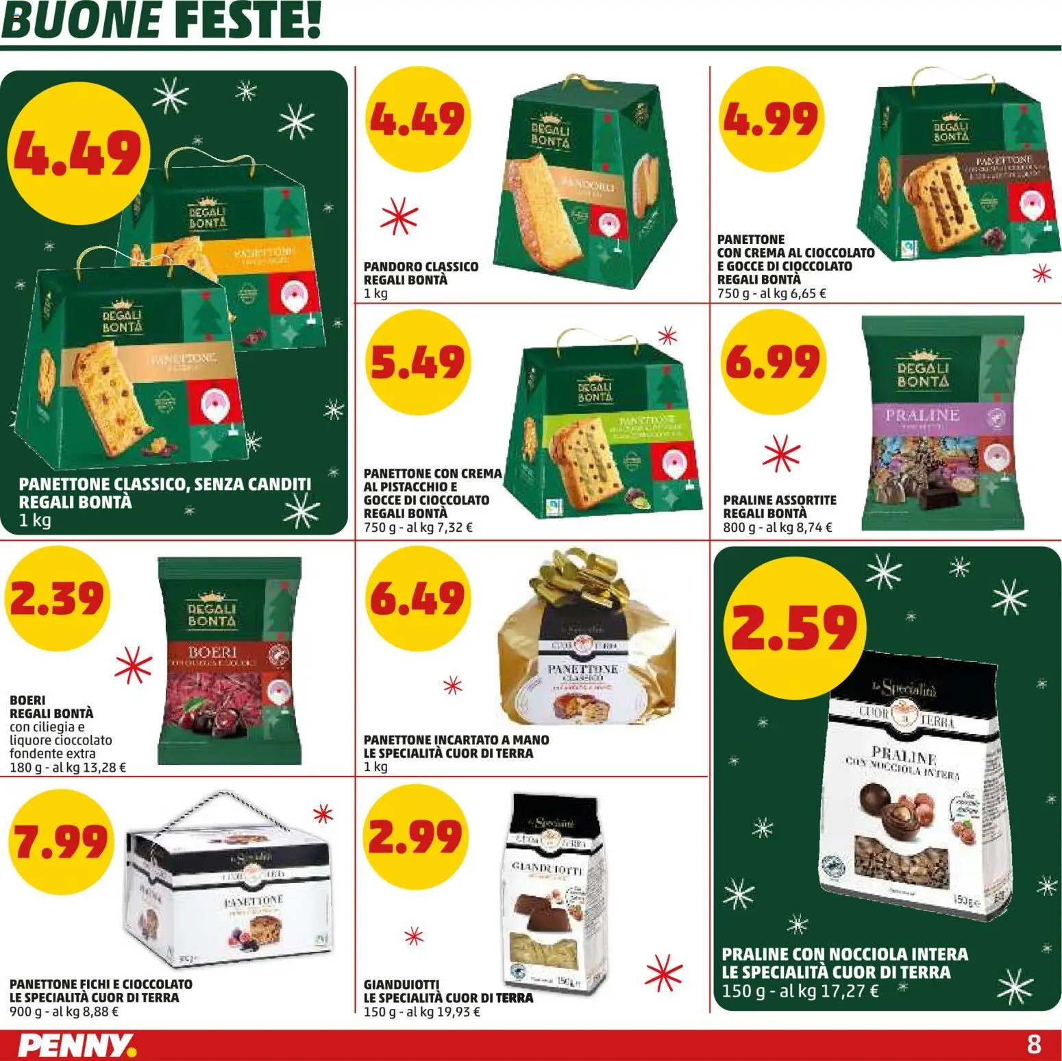 Volantino PENNY del 15.12.2025 | Pagina: 8 | Prodotti: Cioccolato, Pandoro, Panettone, Liquore