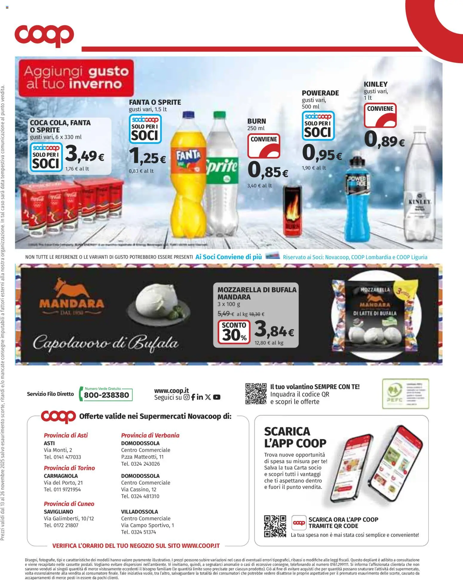 Volantino COOP del 13.11.2025 | Pagina: 16 | Prodotti: Tè, Latte, Data, Fanta