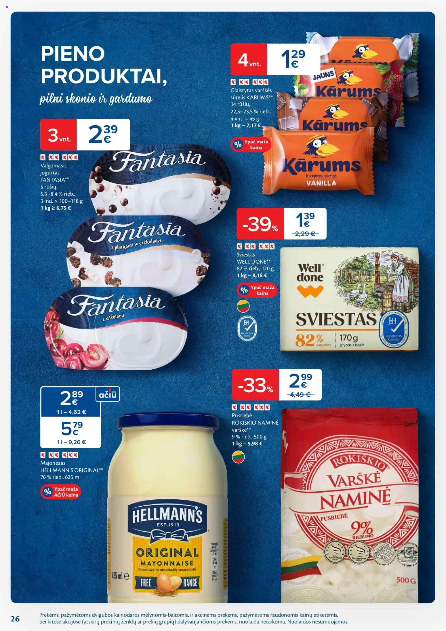 MAXIMA akcijos nuo 18.11.2025 | Puslapis: 26 | Prekių: Sūrelis, Jogurtas, Sviestas, Majonezas