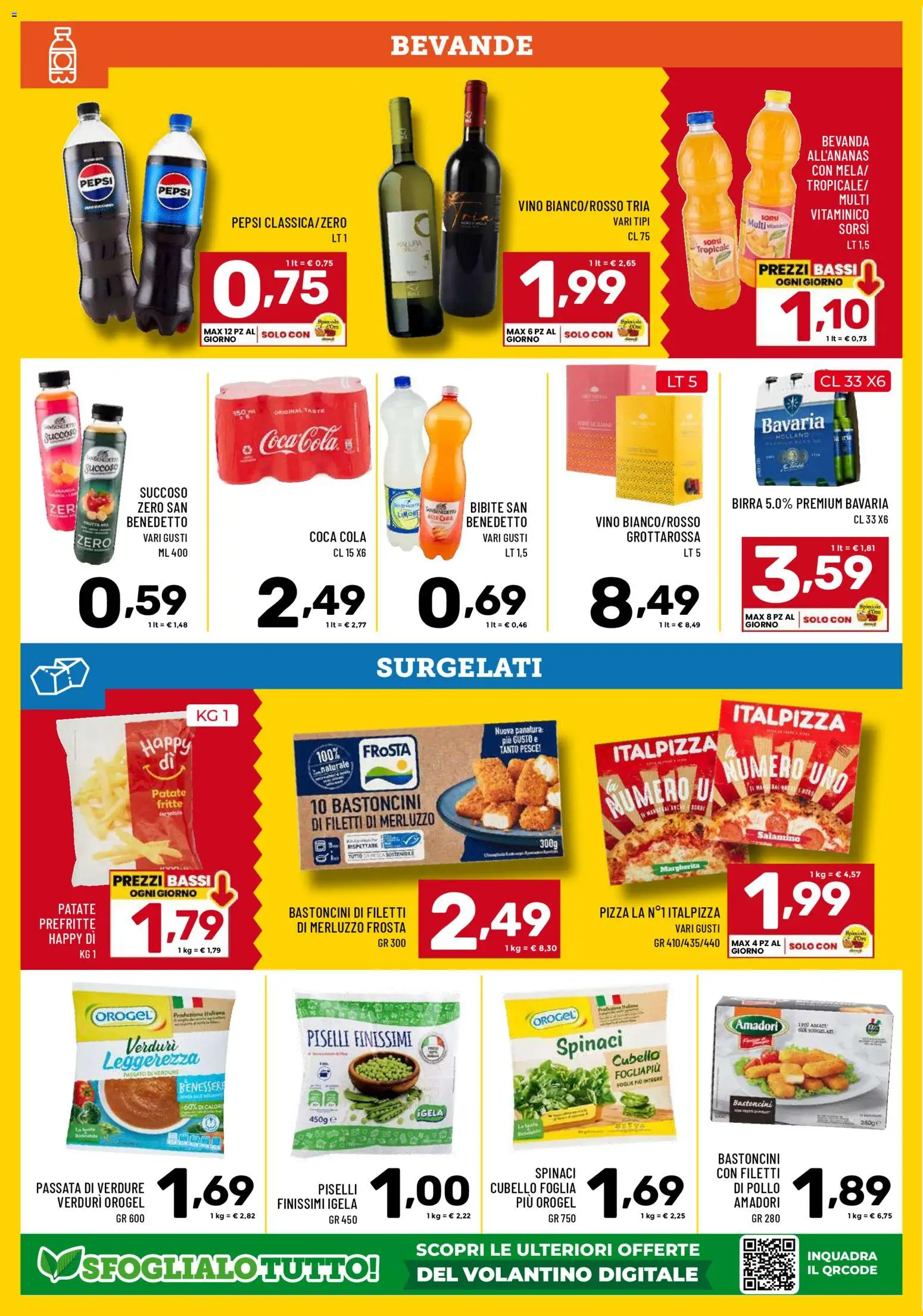 Volantino Il Centesimo del 25.11.2025 | Pagina: 14 | Prodotti: Limone, Vino, Spinaci, Pepsi