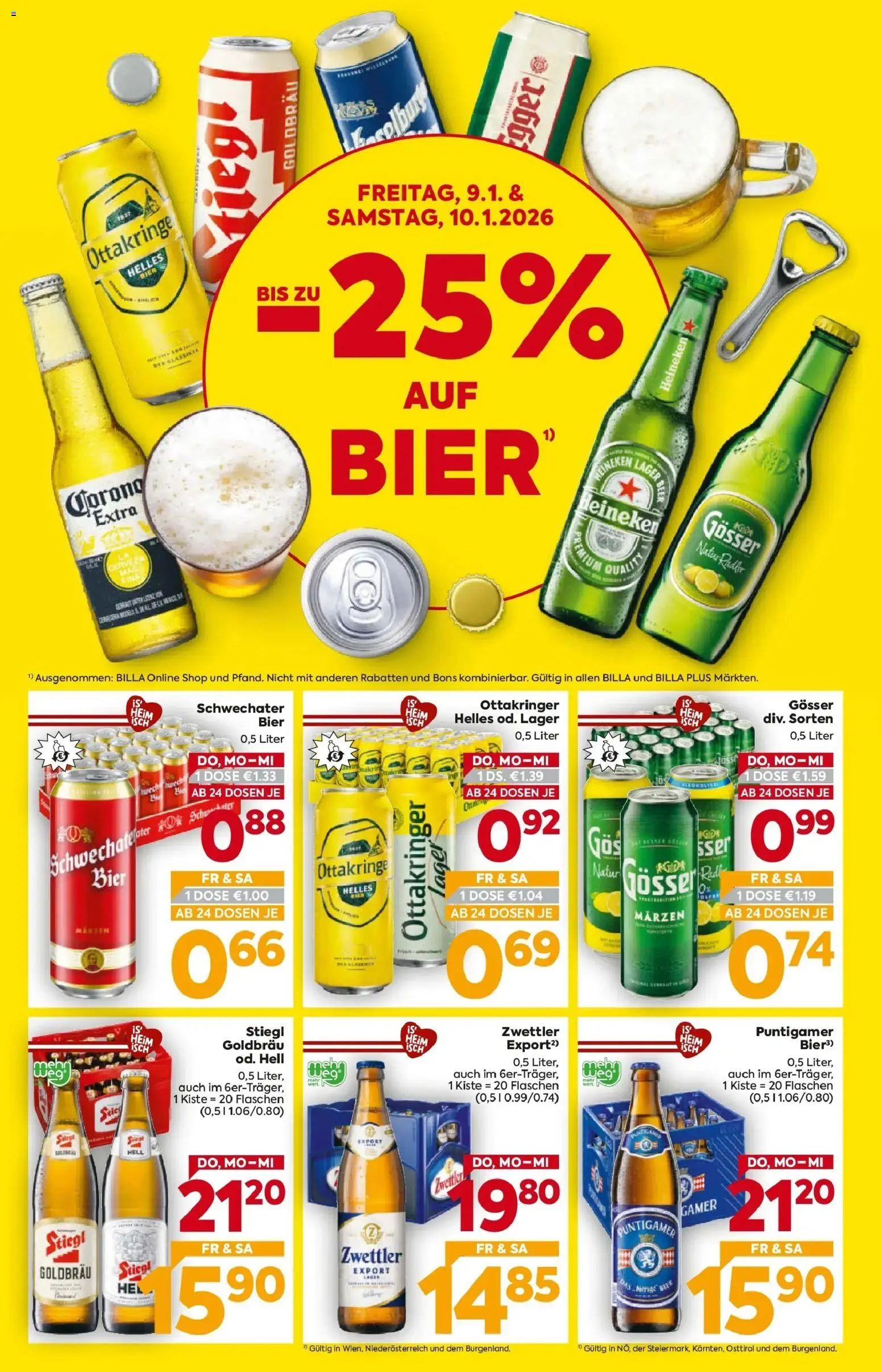 Billa Flugblatt - Moedling, Scheibbs, Schwadorf gültig ab 08.01.2026 | Seite: 2 | Produkte: Bier