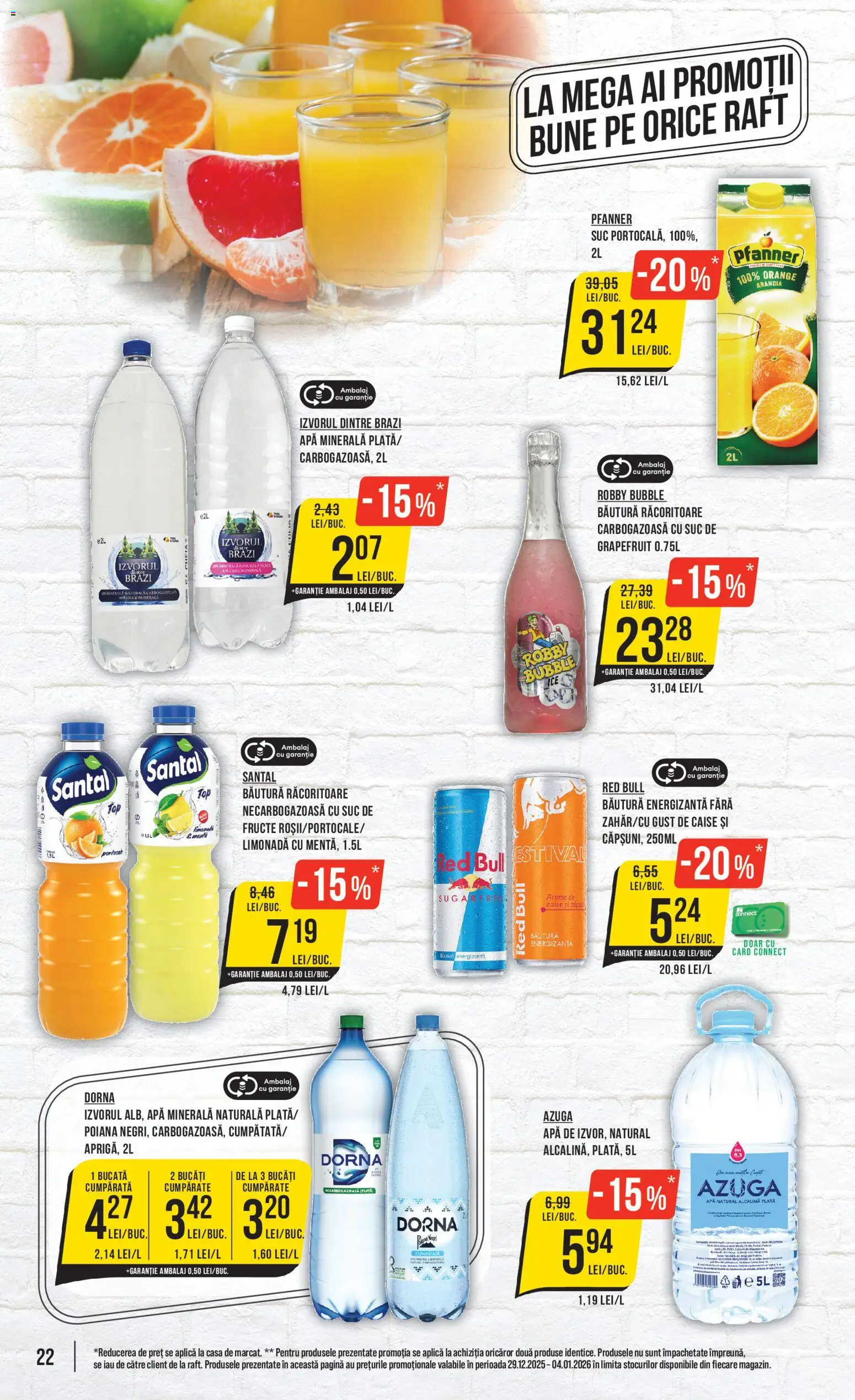 Noul catalog Mega Image – valabil de la 29.12.2025 | Pagină: 22 | Produse: Yazı tahtası kalemi, Raft, Köpek Sabunu, Fructe