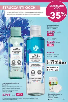 Anteprima del volantino Catalogo Yves Rocher - Novità valido a partire dal 12.03.2026 | Pagina: 43 | Prodotti: Struccante, Dischetti struccanti, The, Trucco