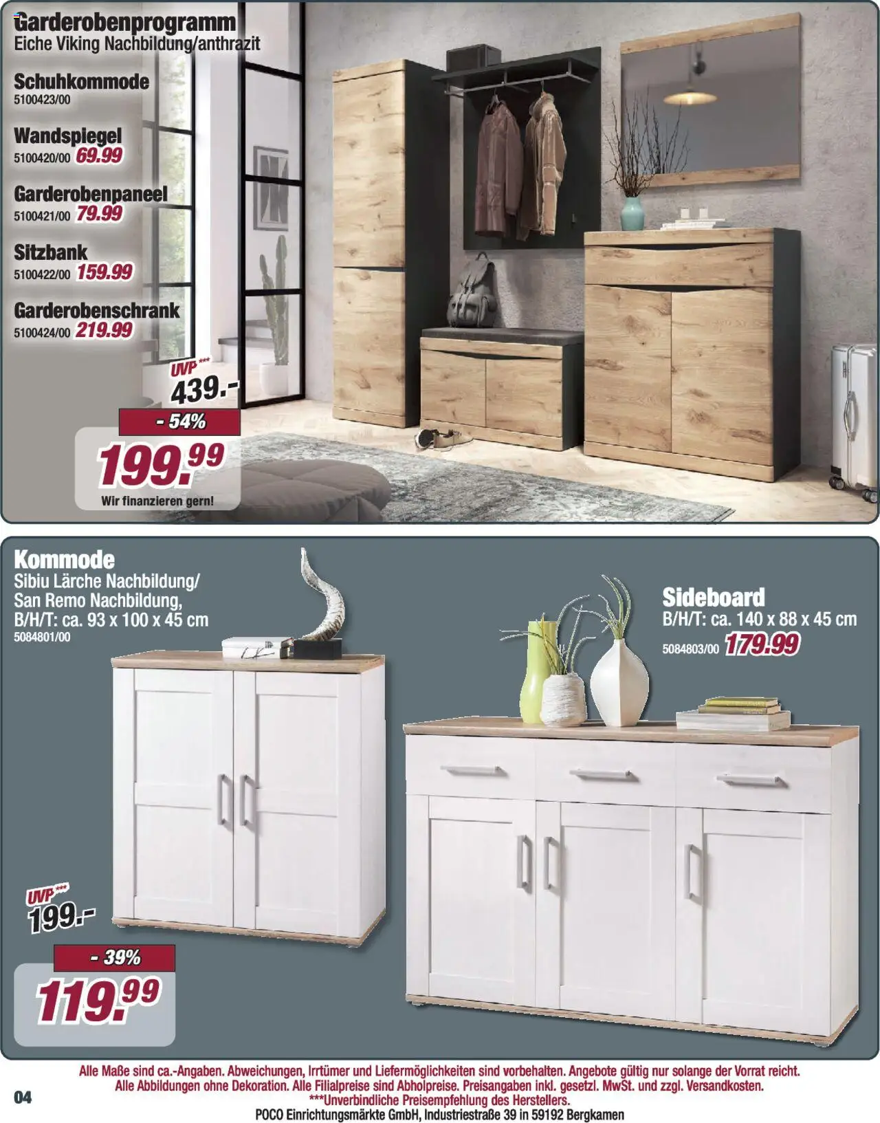 Poco Prospekt 	 - gültig ab dem 19.07.2025 | Seite: 4 | Produkte: Sideboard, Sitzbank, Kommode, Garderobenschrank