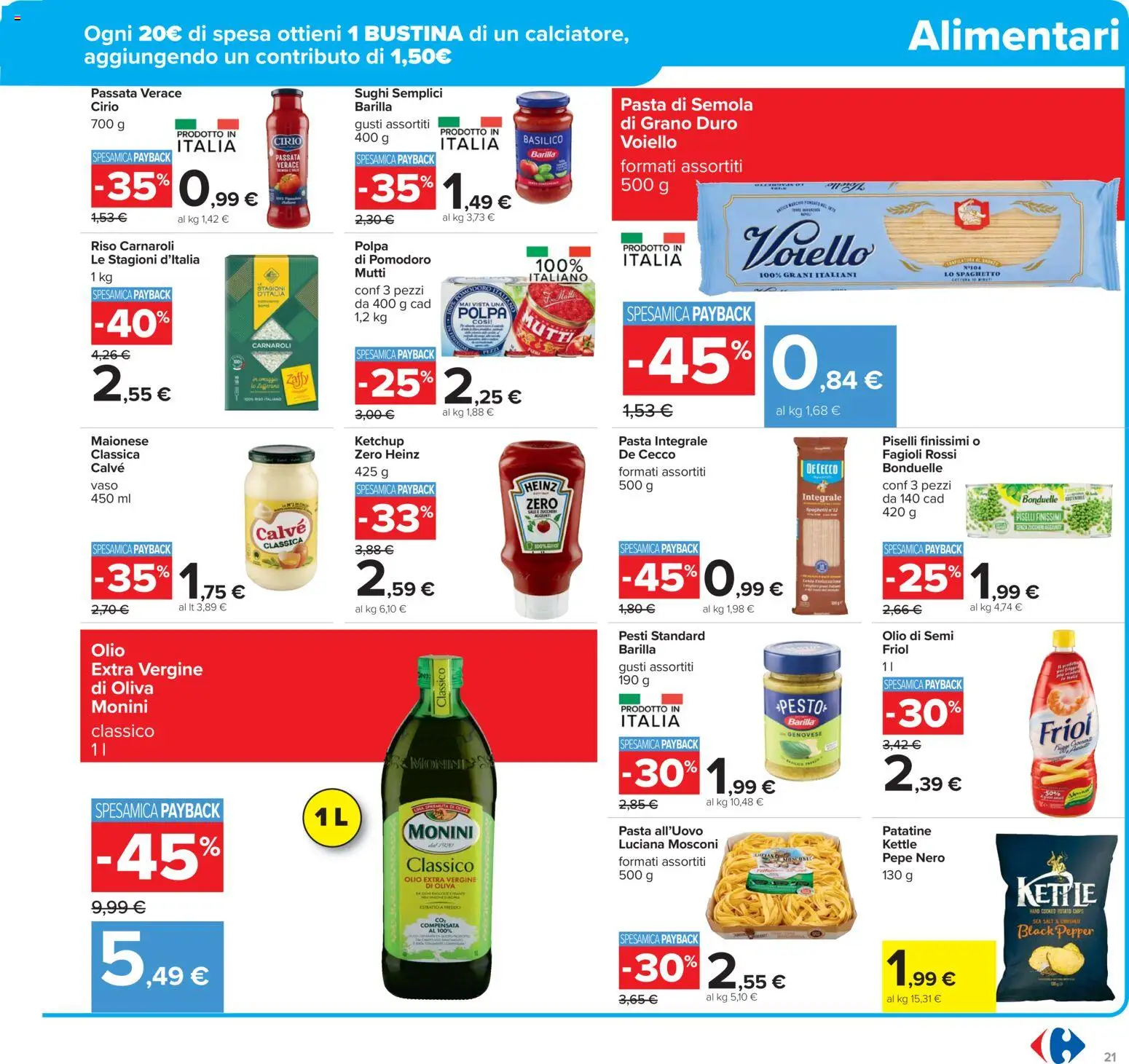 Volantino Carrefour del 17.11.2025 | Pagina: 21 | Prodotti: Ketchup, Maionese, Pomodoro, Basilico
