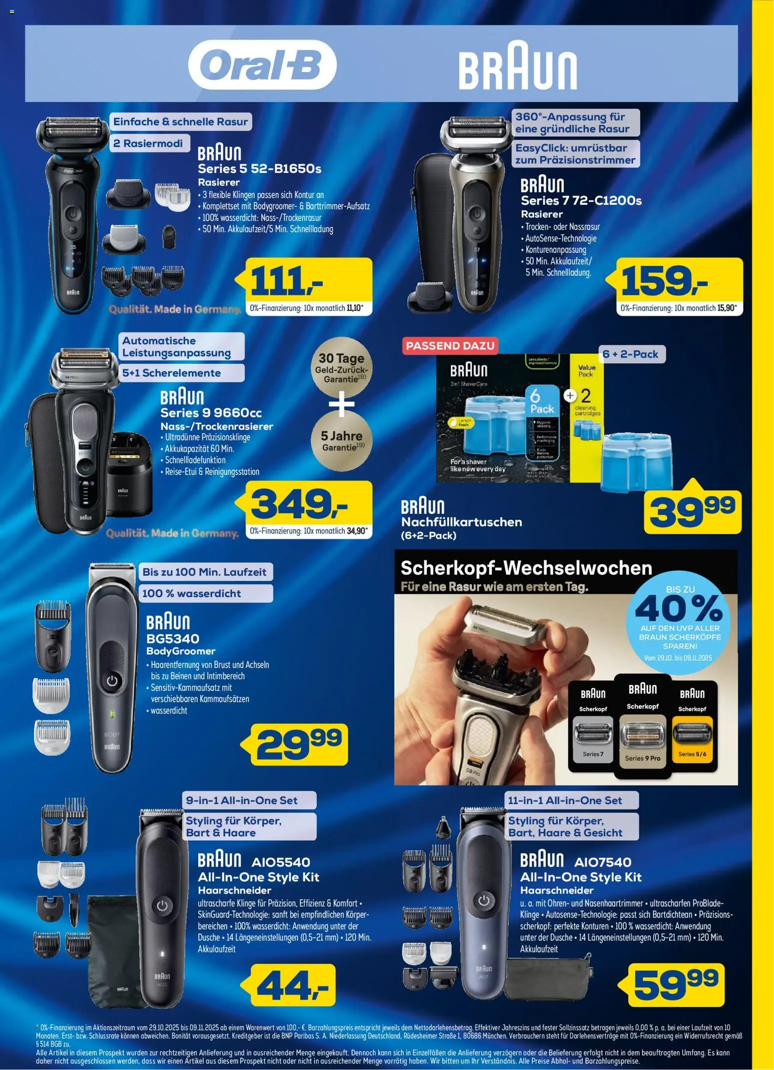 Euronics Markenqualität zu Top-Preisen – gültig ab 29.10.2025 | Seite: 3 | Produkte: Rasierer, Dusche