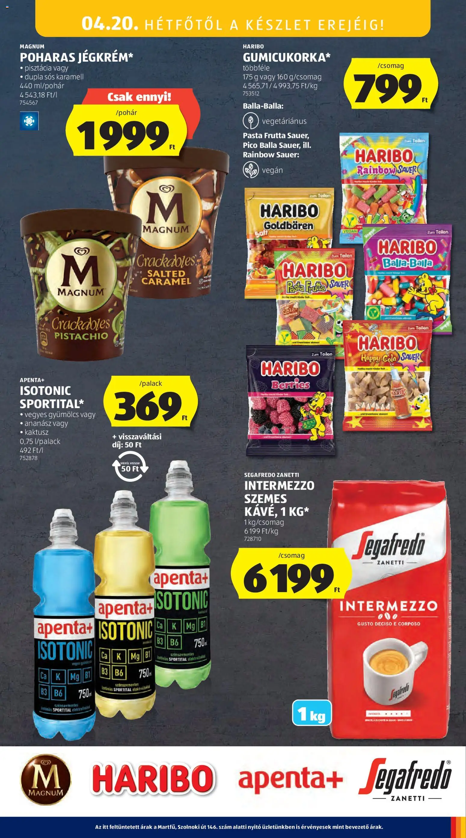 Aldi akciós ujság - amely érvényes a következő dátumtól: 16.04.2026 | Oldal: 51 | Termékek: Magnum, Cola, Ananász, Vegán