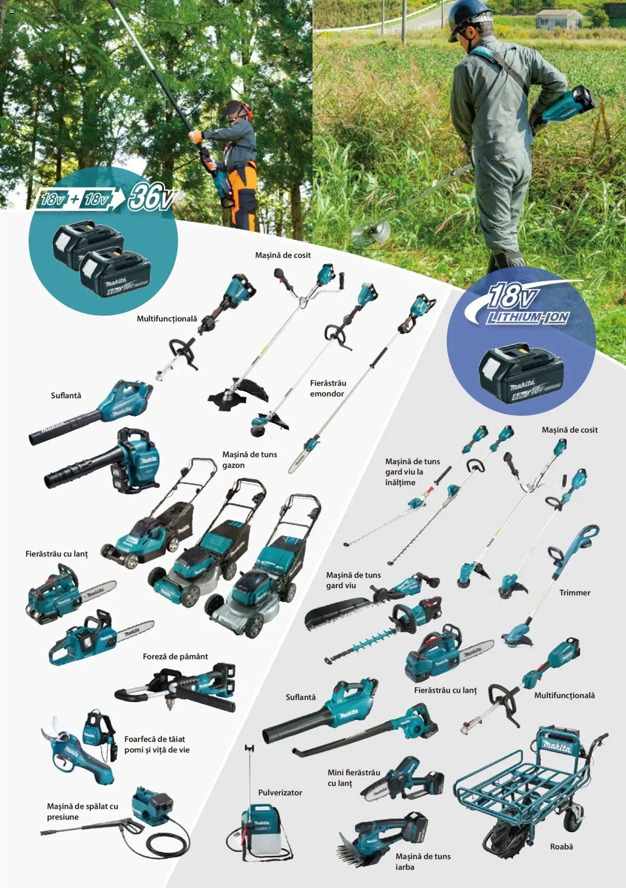 Makita catalog - Mașini de Grădină – valabil de la 08.01.2025 | Pagină: 5 | Produse: Suflantă, Foreză de pământ, Mașină De Spălat, Roabă