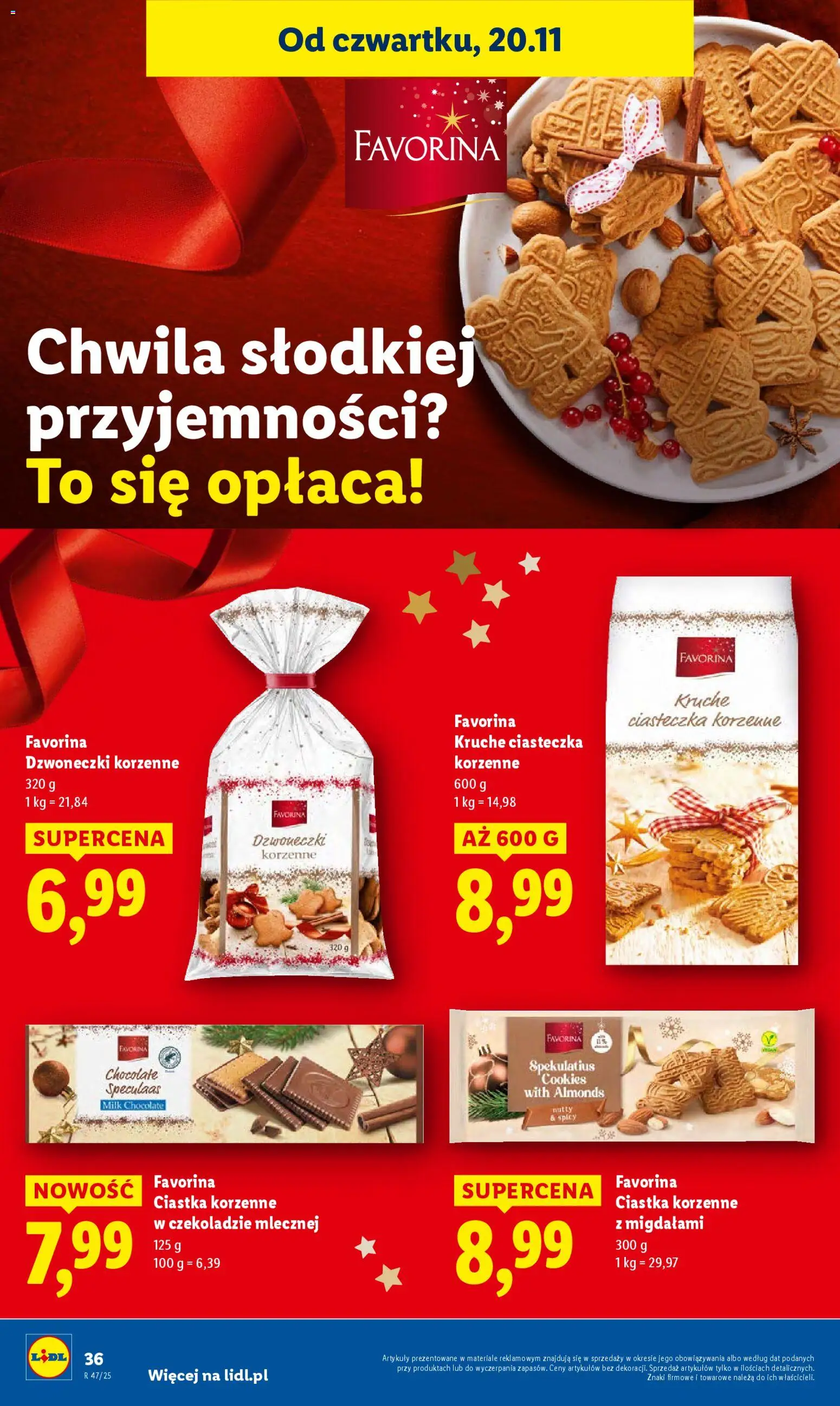 Lidl Gazetka od 20.11.2025 | Strona: 38 | Produkty: Ciasteczka korzenne, Ciastka korzenne, Ciastka, Ciasteczka