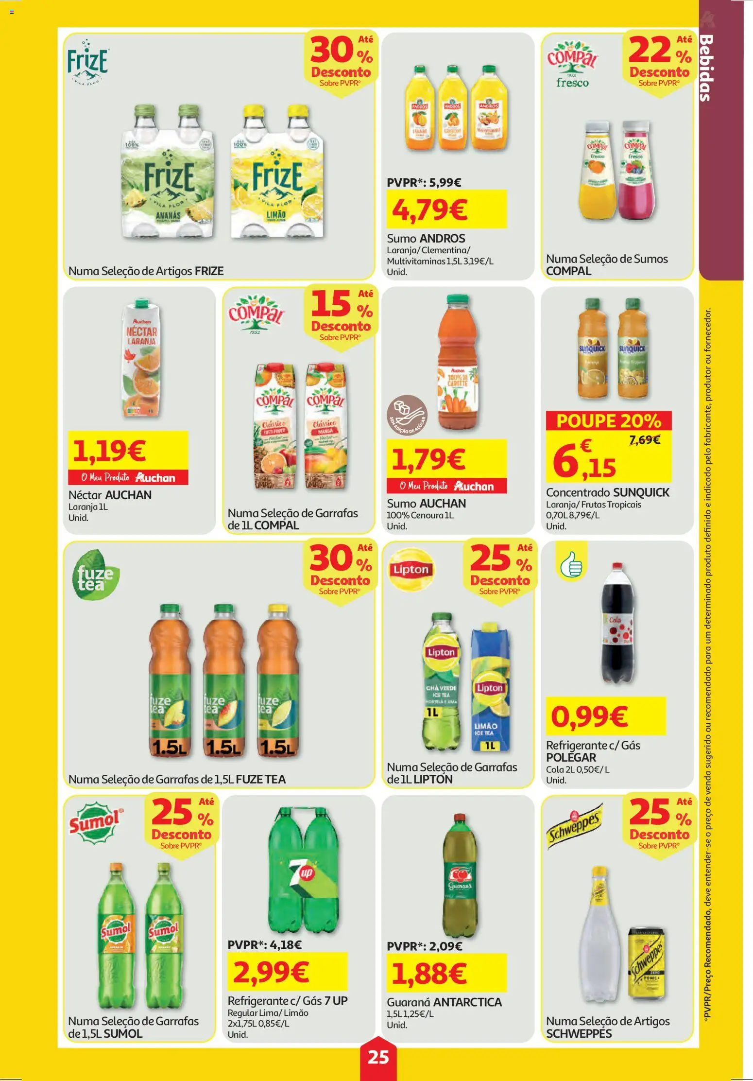 Auchan folheto │ válido de 26.03.2026 | Página: 25 | Produtos: Refrigerante, Sumo, Chá, Cenoura