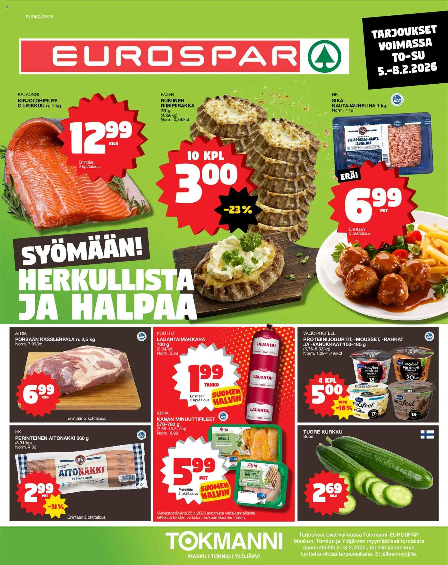 Tokmanni - EUROSPAR – voimassa 05.02.2026 alkaen | Sivu: 1