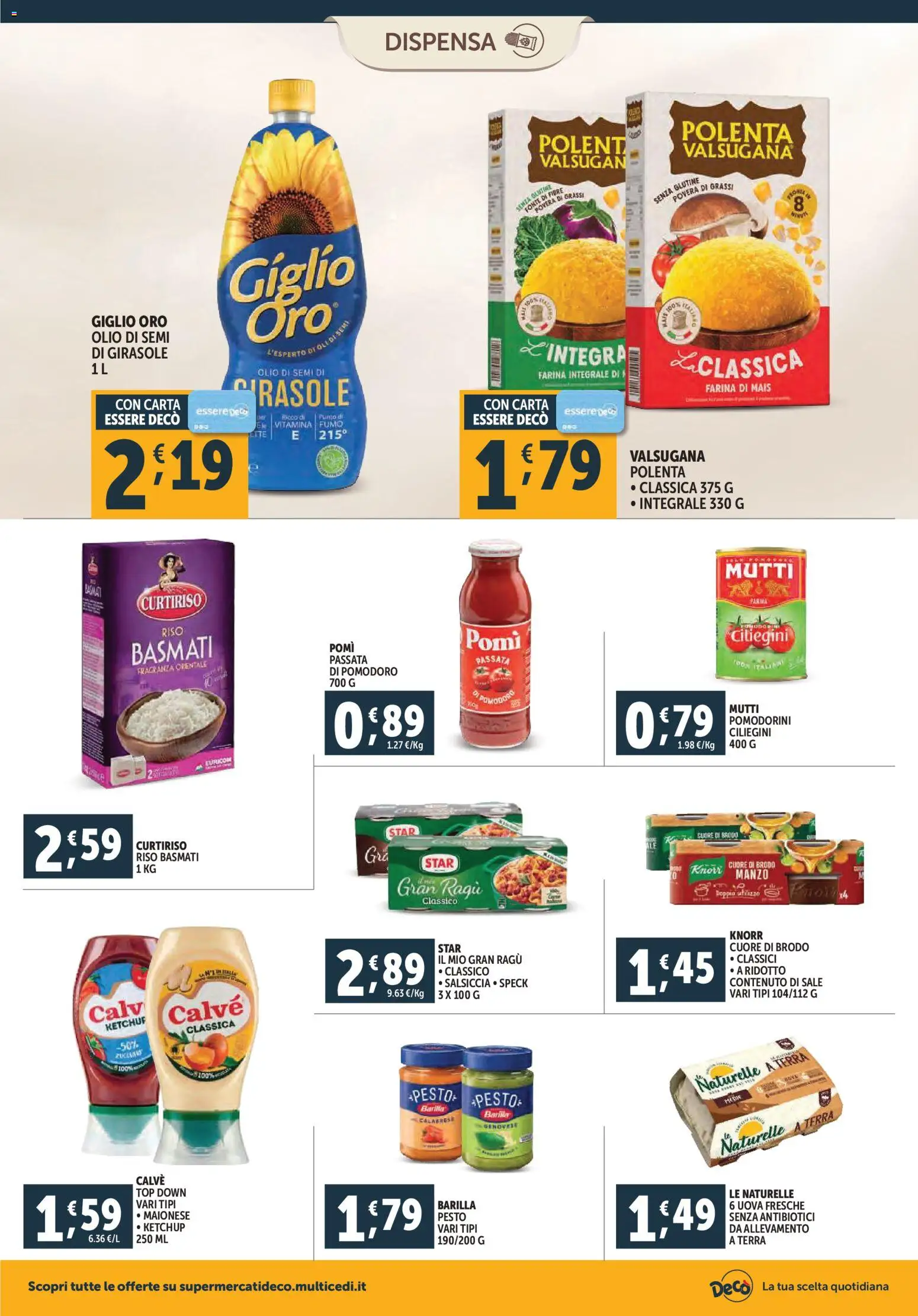 Volantino Decò del 28.10.2025 | Pagina: 12 | Prodotti: Manzo, Maionese, Sale, Mais