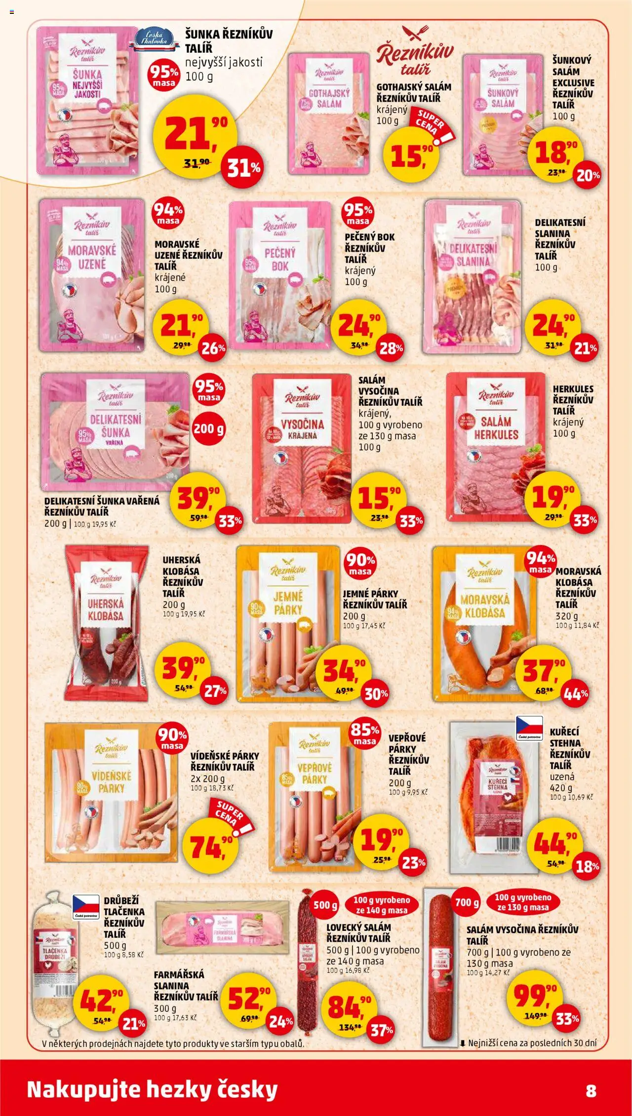 Penny Market leták - Čtvrtečník od 12.06.2025 | Strana: 8 | Produkty: Vídeňské párky, Gothajský salám, Tlačenka, Lovecký salám
