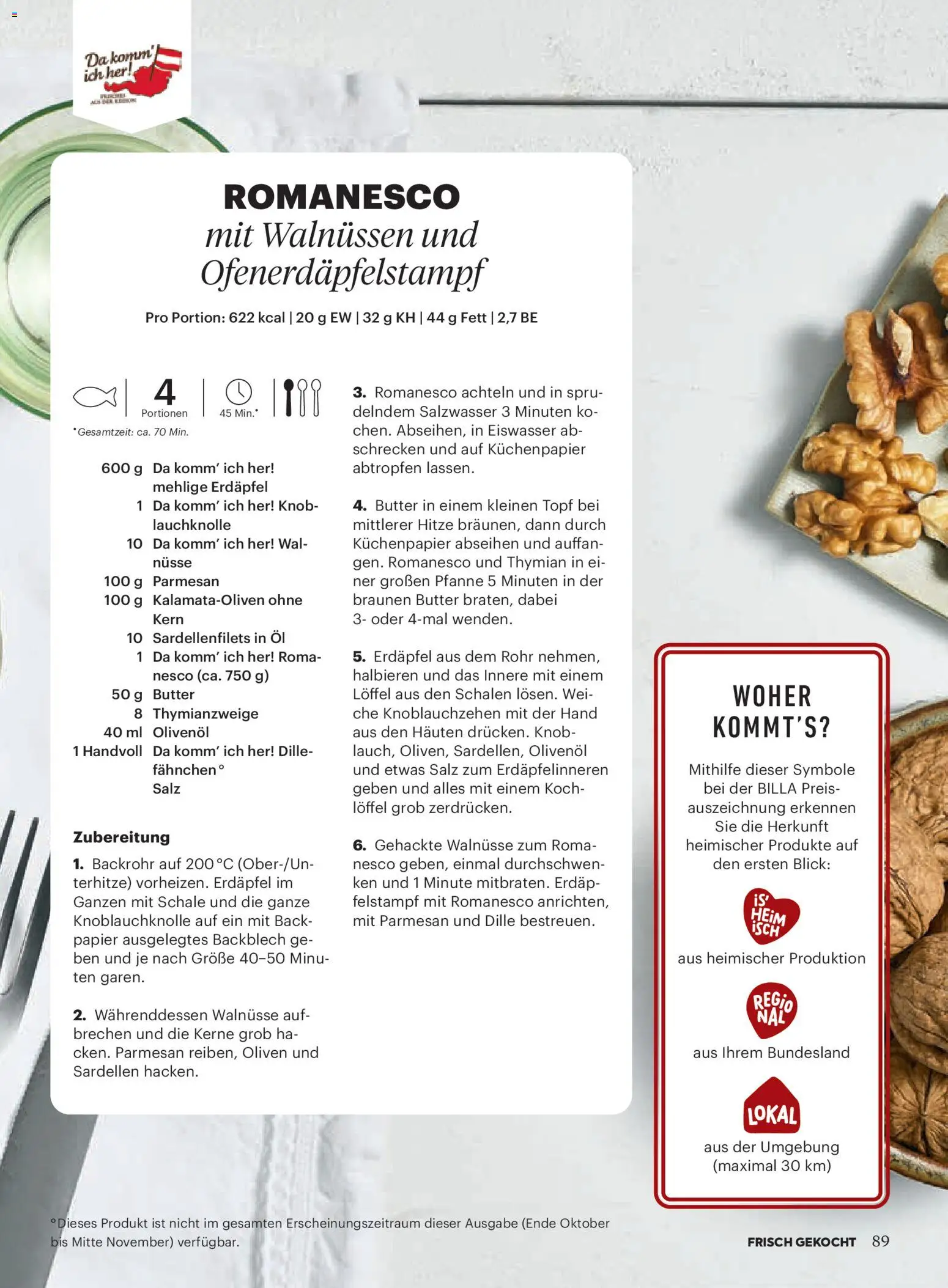 Billa  Frisch Gekocht gültig ab 01.11.2025 | Seite: 85 | Produkte: Nüsse, Salz, Szeder, Öl