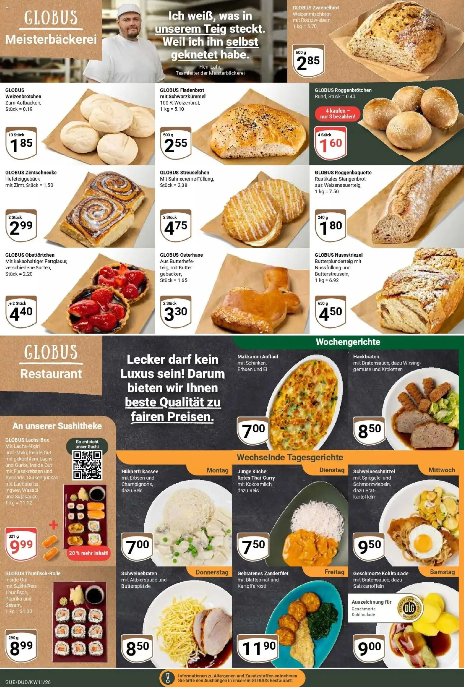 Globus prospekt Saarbrücken-Dudweiler	 – gültig ab 09.03.2026 | Seite: 7 | Produkte: Küche, Lachs, Gemüse, Erbsen