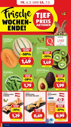 Hofer Flugblatt ab 04.03.2026 gültig | Seite: 6 | Produkte: Gemüse, Obst, Käse