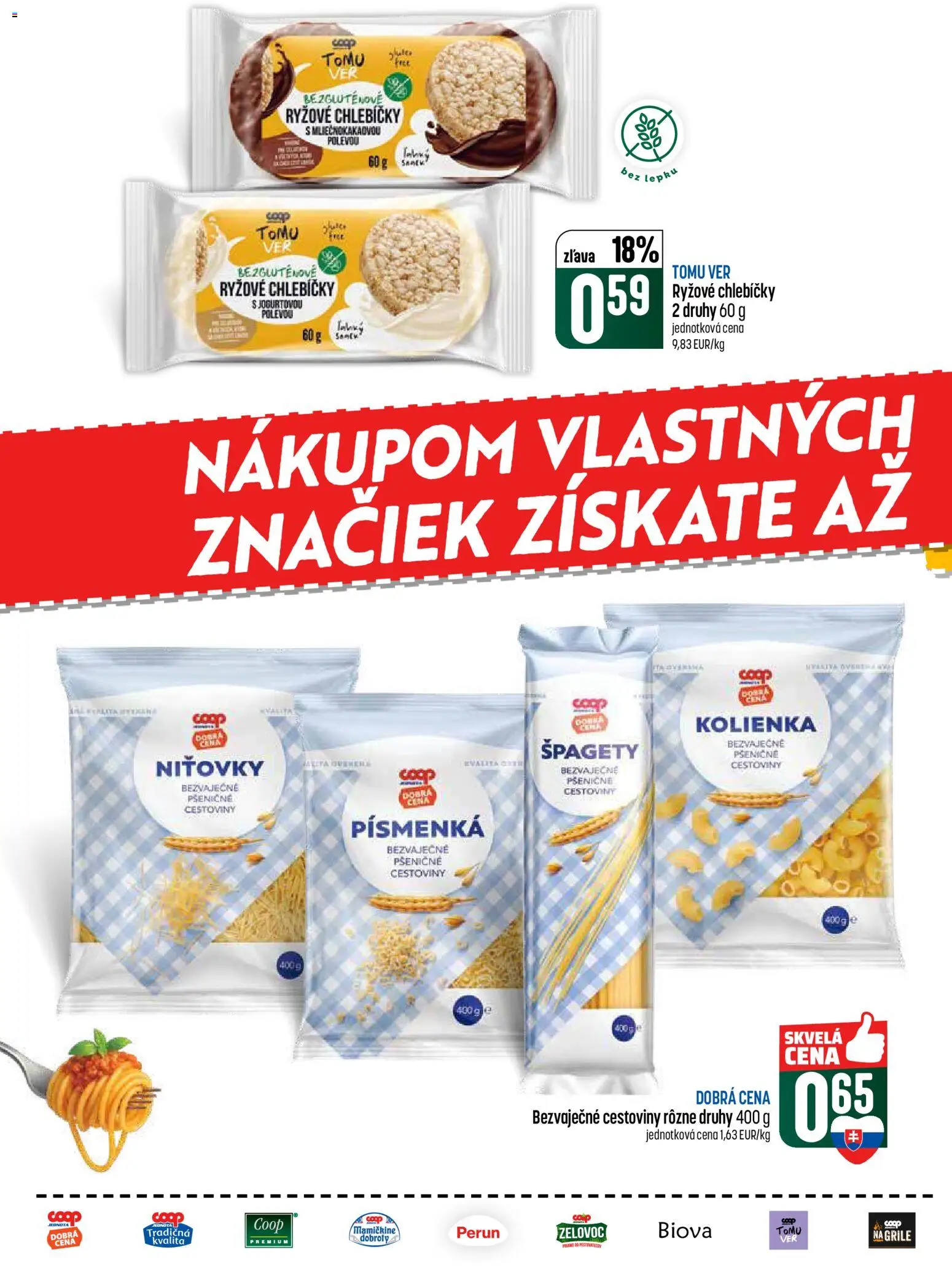 Nové COOP Jednota akcie – leták je platný od 26.02.2026 | Strana: 10 | Produkty: Cestoviny, Špagety